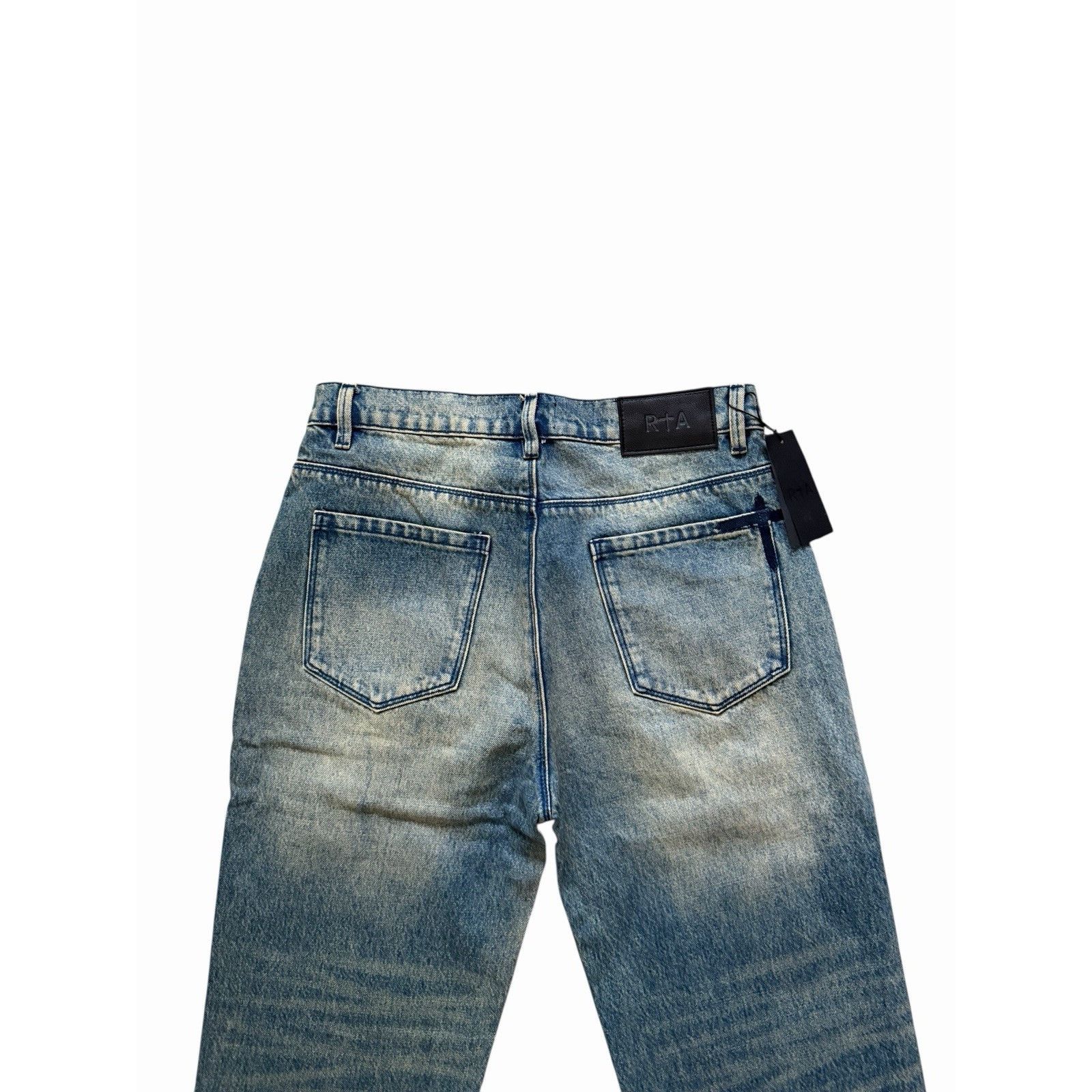 Rta RtA Mens Denis Faded Wash Straight Jeans Blue Size 32/32 Size US 32 / EU 48 - 4 Thumbnail