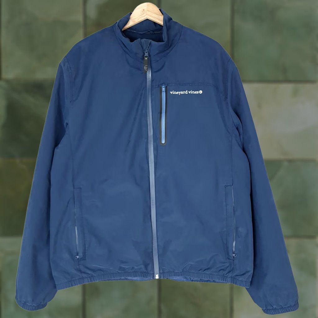 Vineyard Vines Vineyard Vines Jacket Mens Large Blue Performance Full Zip Windbreaker Outdoor Jacket Size US L / EU 52-54 / 3 - 1 Thumbnail