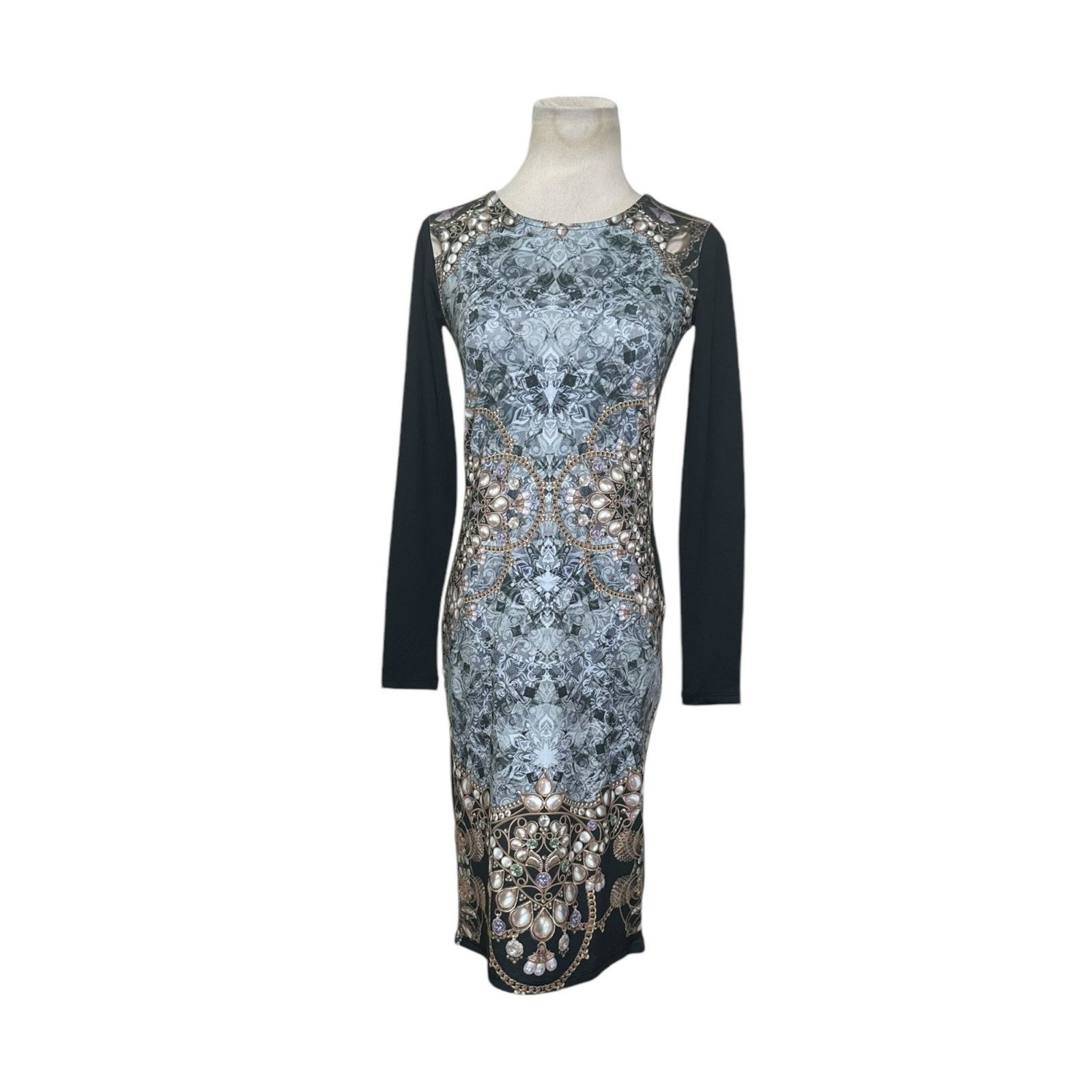 Topshop Topshop black front print long sleeves mini dress size 4 Size M / US 6-8 / IT 42-44 - 11 Thumbnail
