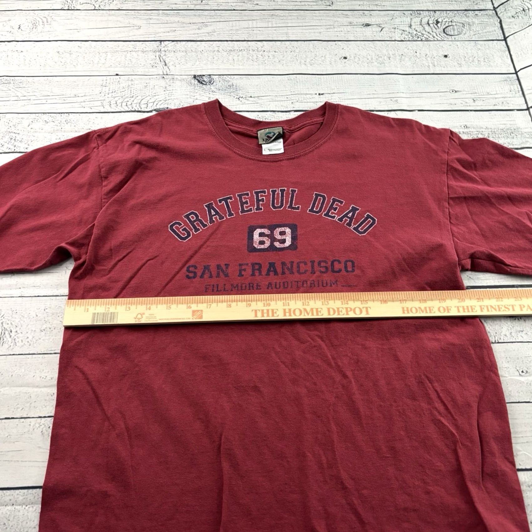 Liquid Blue VINTAGE Grateful Dead San Francisco 1969 Short Sleeve T Shirt Mens Large Red Size US L / EU 52-54 / 3 - 4 Thumbnail