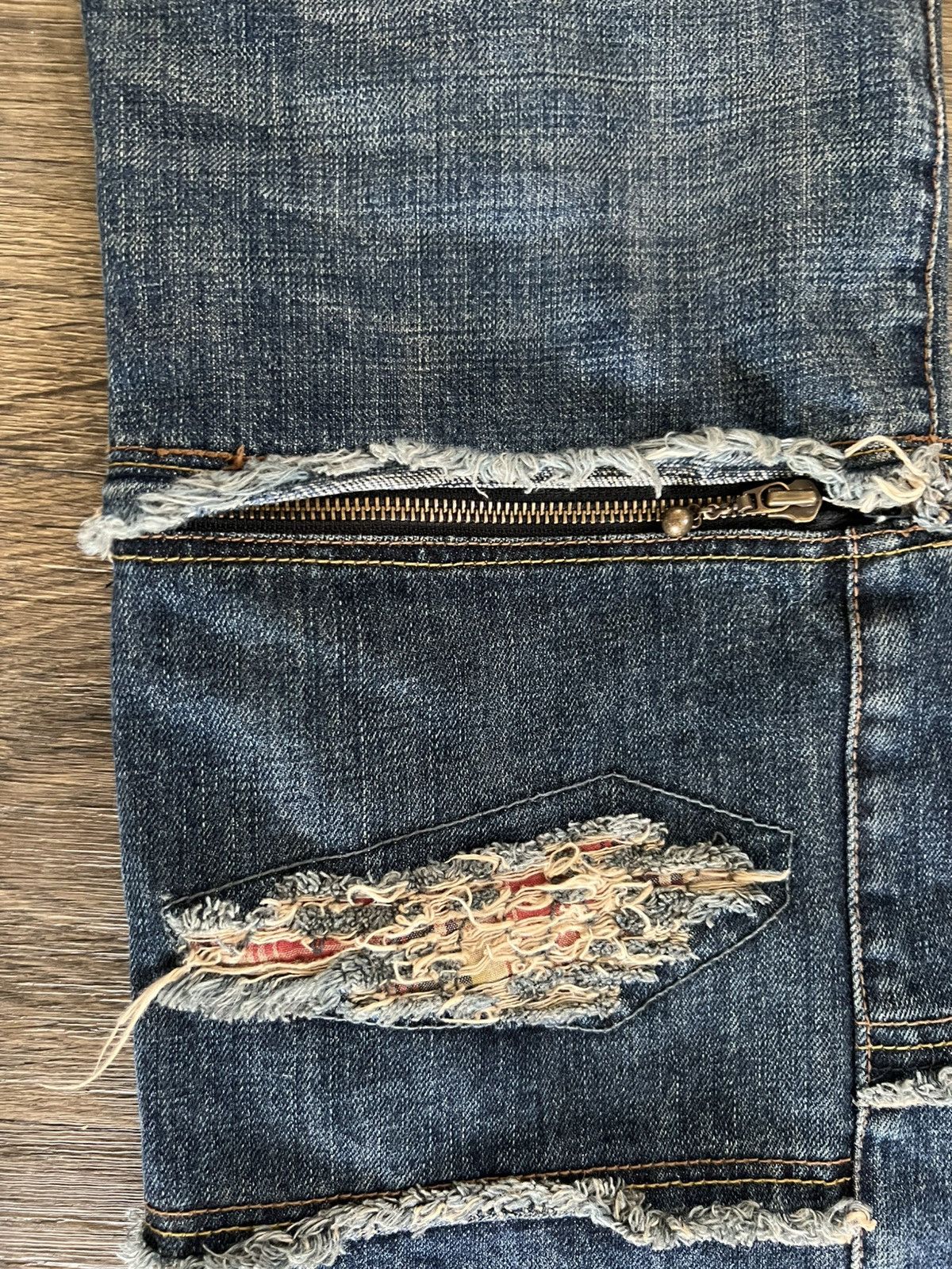 Hysteric Glamour × Obelisk Obelisk distress denim jeans Size US 32 / EU 48 - 4 Thumbnail