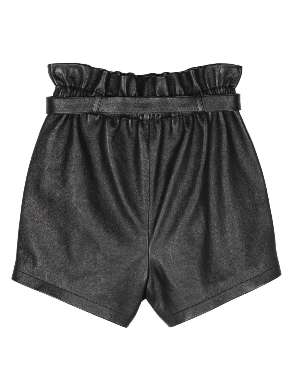 Saint Laurent Paris o1y0126 Leather Short in Black Size 30" / US 8 / IT 44 - 2 Thumbnail