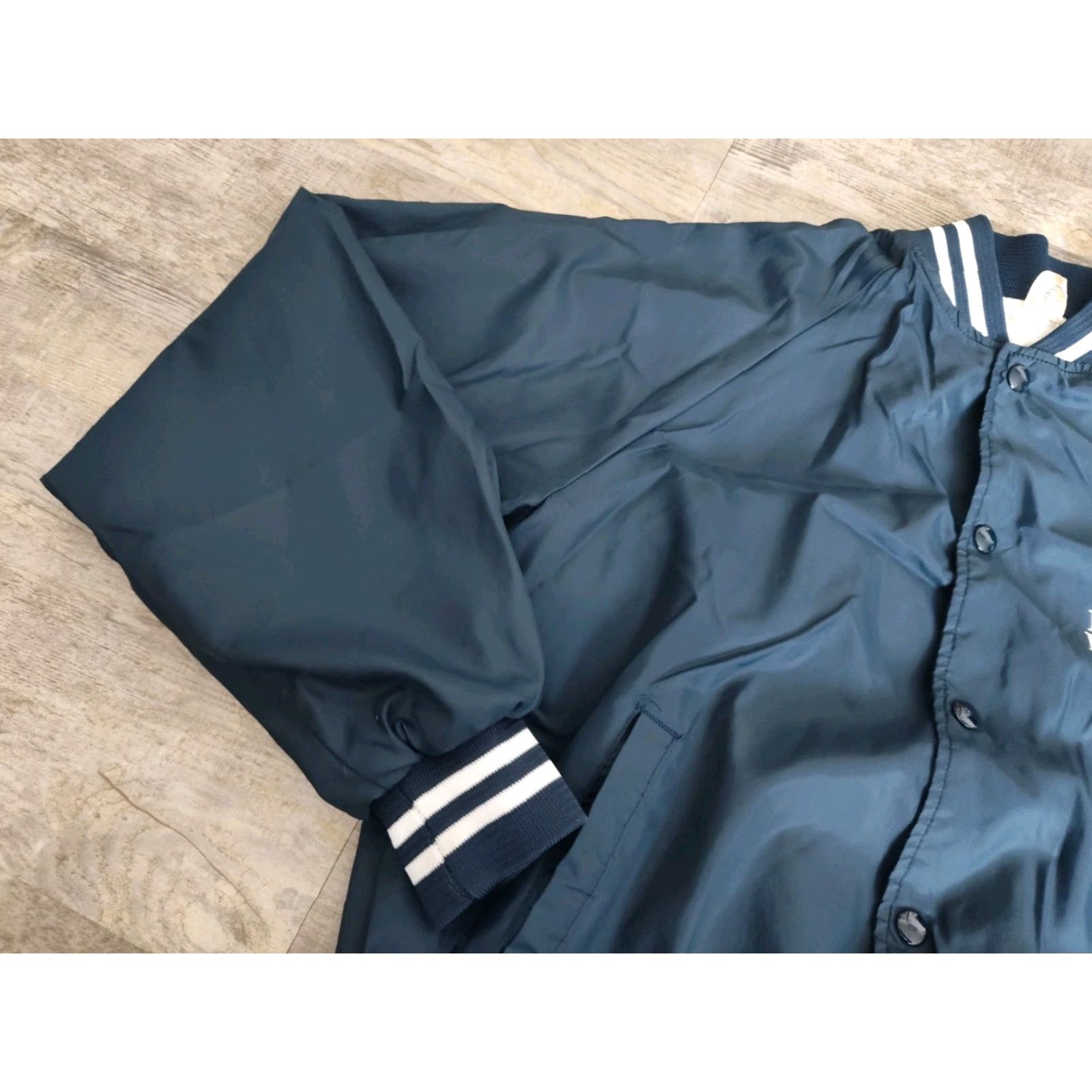 Vintage Vintage 80's Varsity Ringer Jacket Blue Cross Blue Shield Michigan USA Made M Size US M / EU 48-50 / 2 - 5 Thumbnail