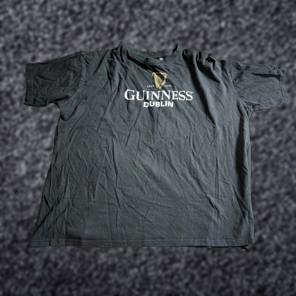 Vintage Guinness Mens 2XL T-Shirt Black Crew Neck Short Sleeve Distressed Dublin Beer Official Shirt Mens 2XL Guinness Size US XXL / EU 58 / 5 - 1 Thumbnail