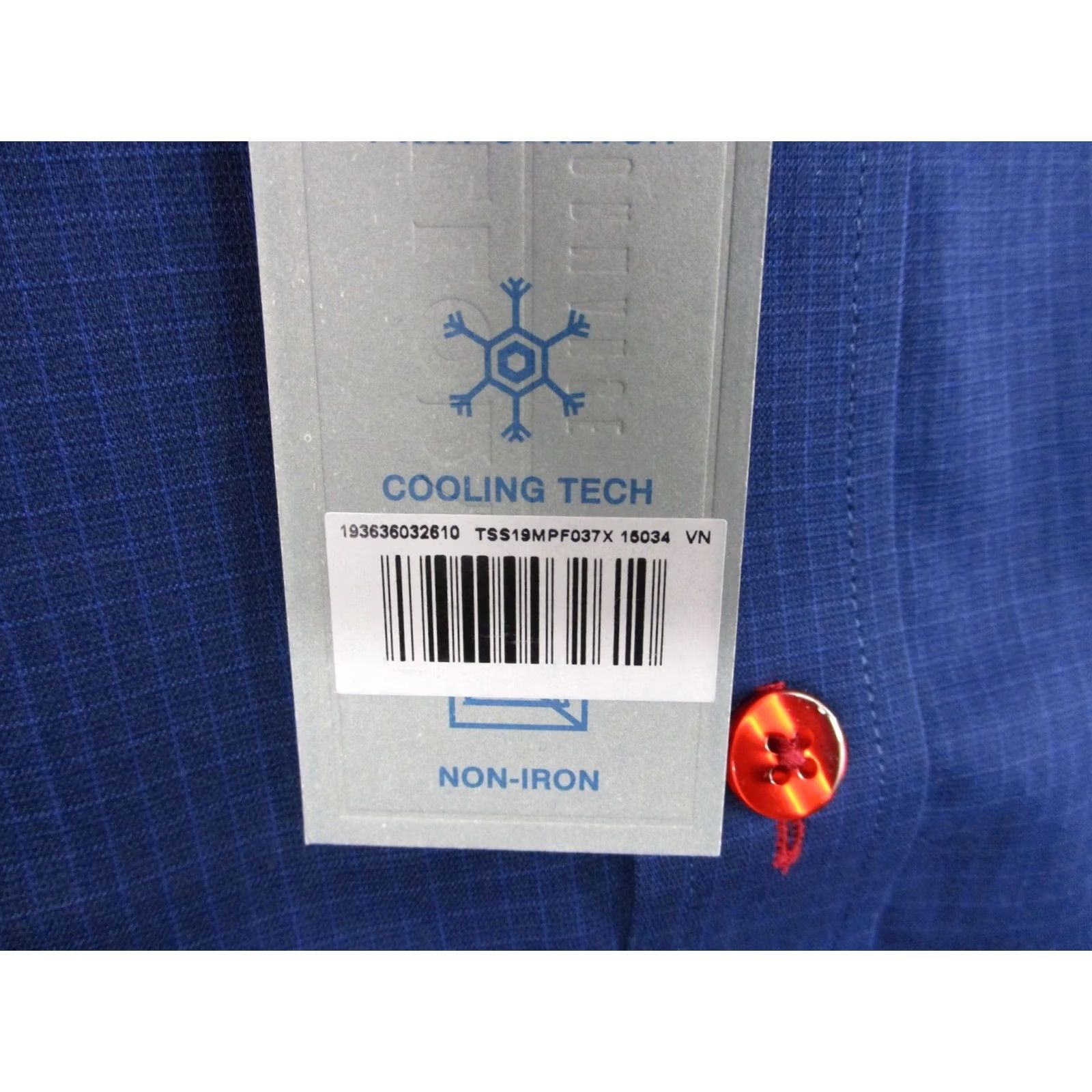 Vintage Twillory Dress Shirt Mens 15 34/35 Blue Performance Non Iron Stretch Trim Fit Size 40R - 4 Thumbnail