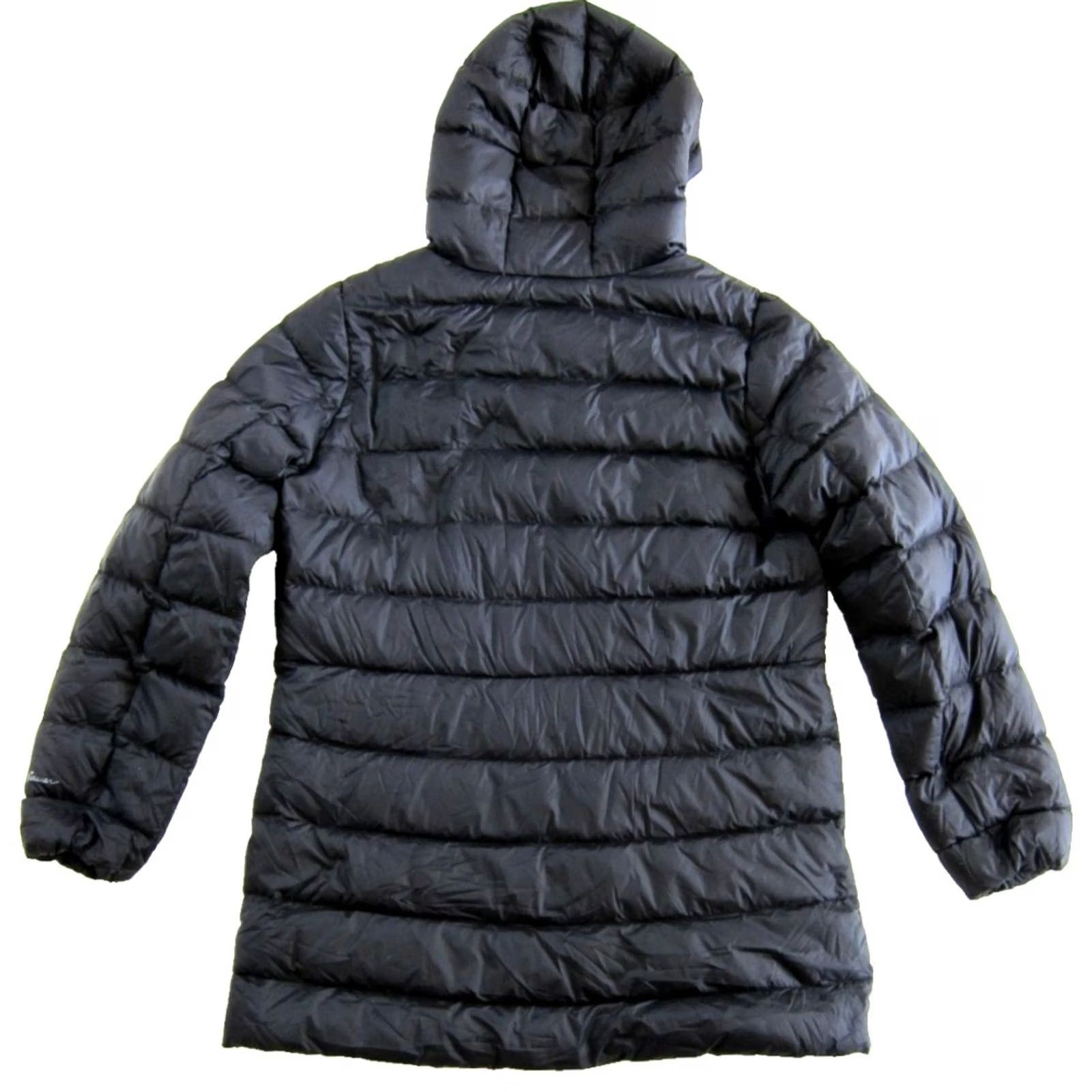 Eddie Bauer Eddie Bauer Jacket Woman M Down Nylon Black Hooded Packable Lightweight Full Zip Mid-Length Casual Womens Size M / US 6-8 / IT 42-44 - 2 Thumbnail