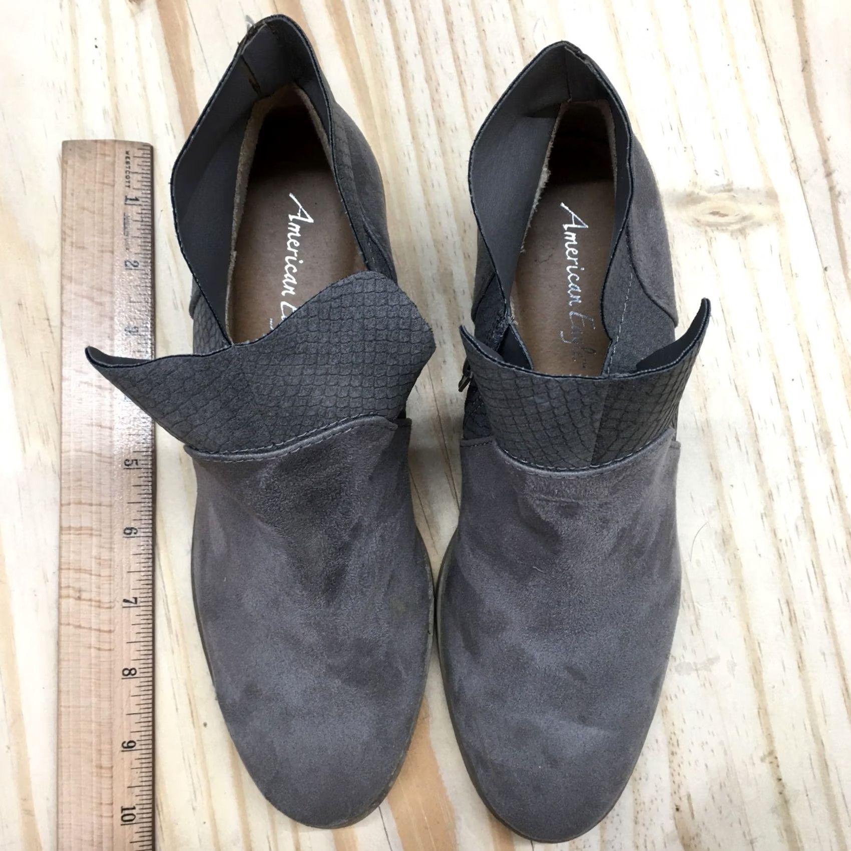 American Eagle Outfitters American Eagle Boots Women 6.5 Ankle Bootie Gray Casual Comfort Block Heels Shoe Size US 7 / IT 37 - 7 Thumbnail