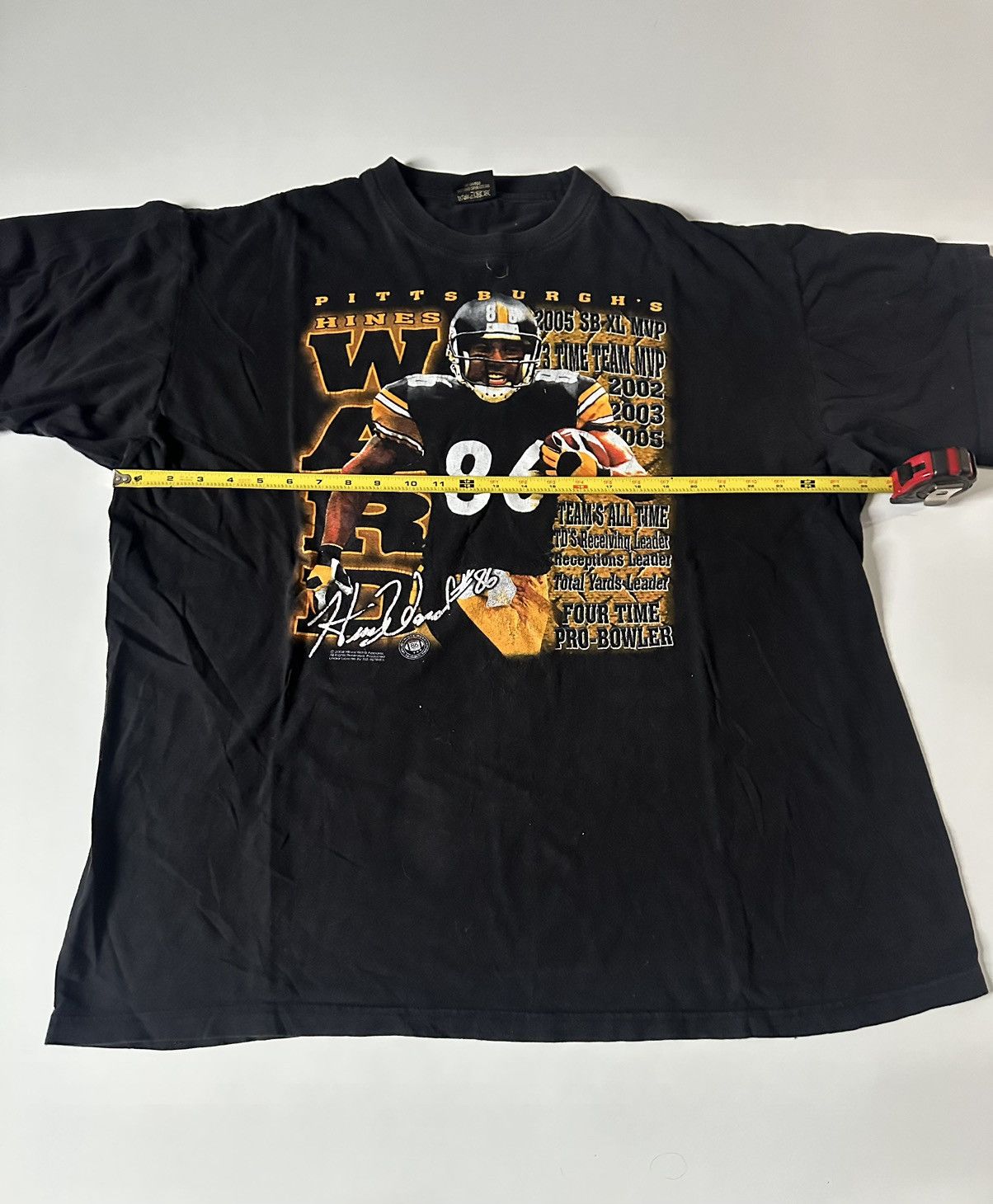 Vintage Hines Ward Pittsburgh Steelers Hautes 4XL Graphic Tee Size US XXL / EU 58 / 5 - 7 Thumbnail