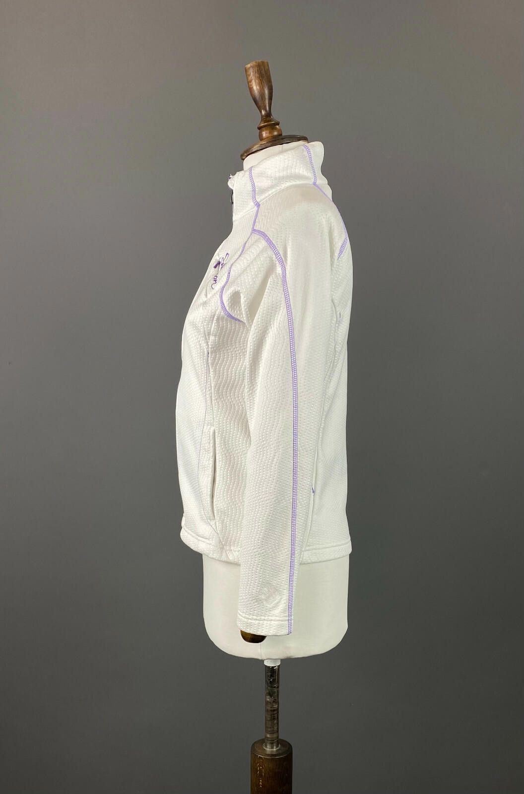 Salomon Salomon White Full Zip Long Sleeve Ski Fleece Sweater Size M Size M / US 6-8 / IT 42-44 - 4 Thumbnail
