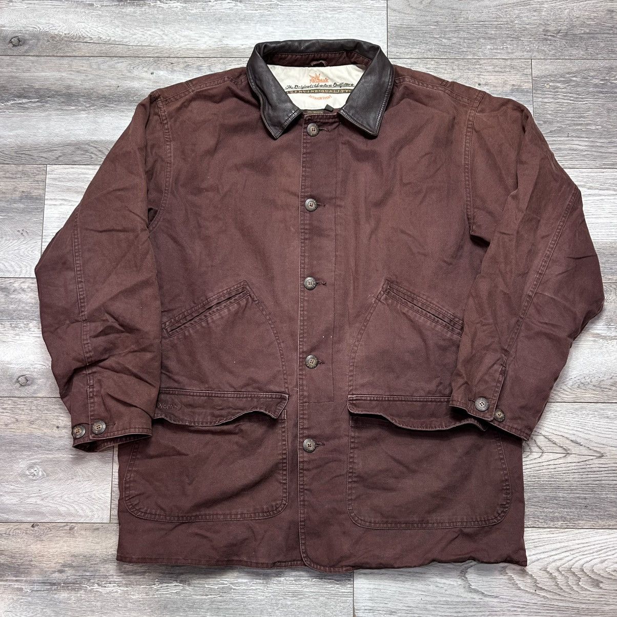 Vintage Naatak Outdoor Waxed Canvas Barn Coat — Brown Leather Collar Size US L / EU 52-54 / 3 - 2 Thumbnail