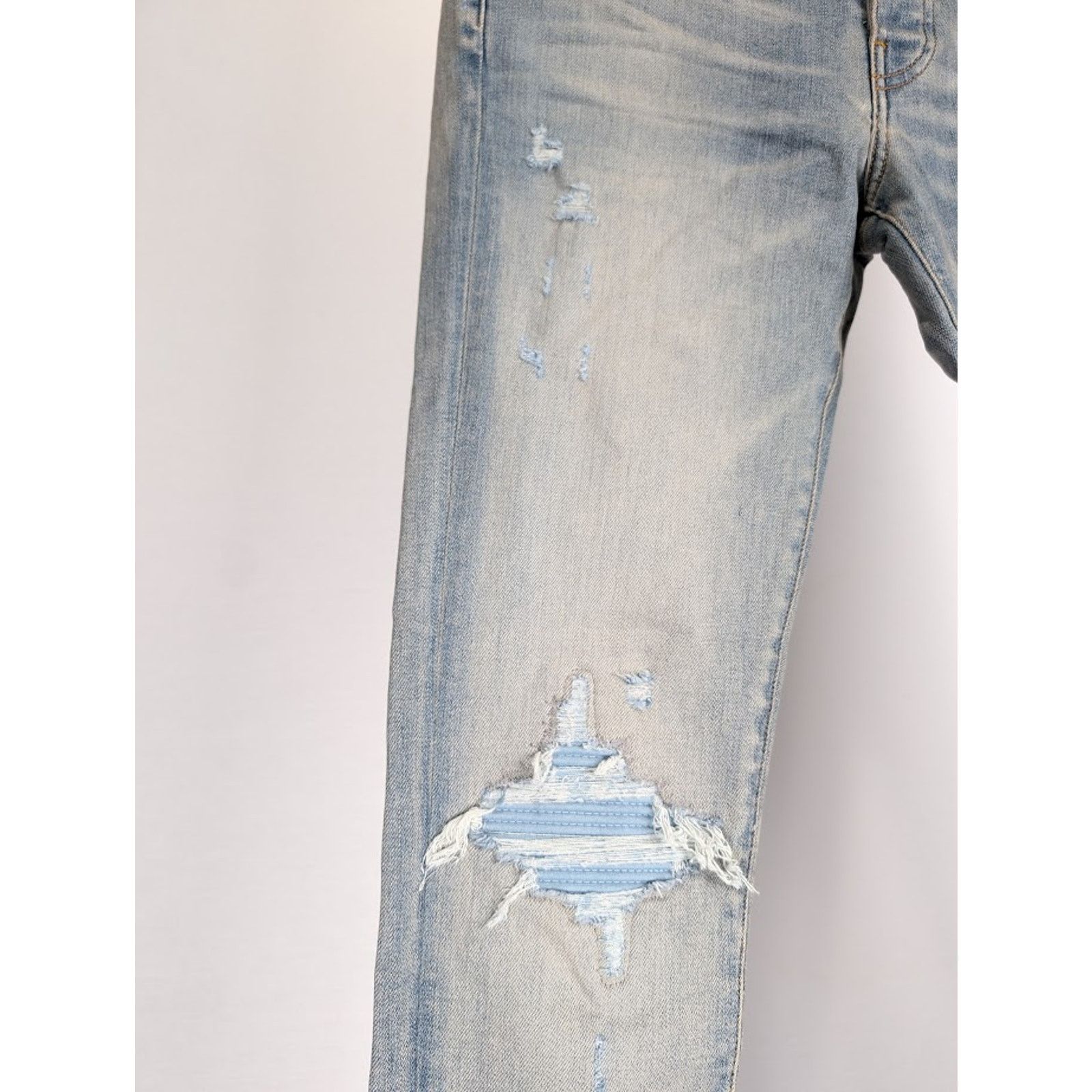 Amiri o1rshd1 MX1 Suede Jeans in Antique Indigo Size US 31 - 5 Thumbnail