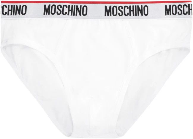 Moschino o1y0225 Size : L / Logo 3 Piece Brief in White Size ONE SIZE - 4 Thumbnail