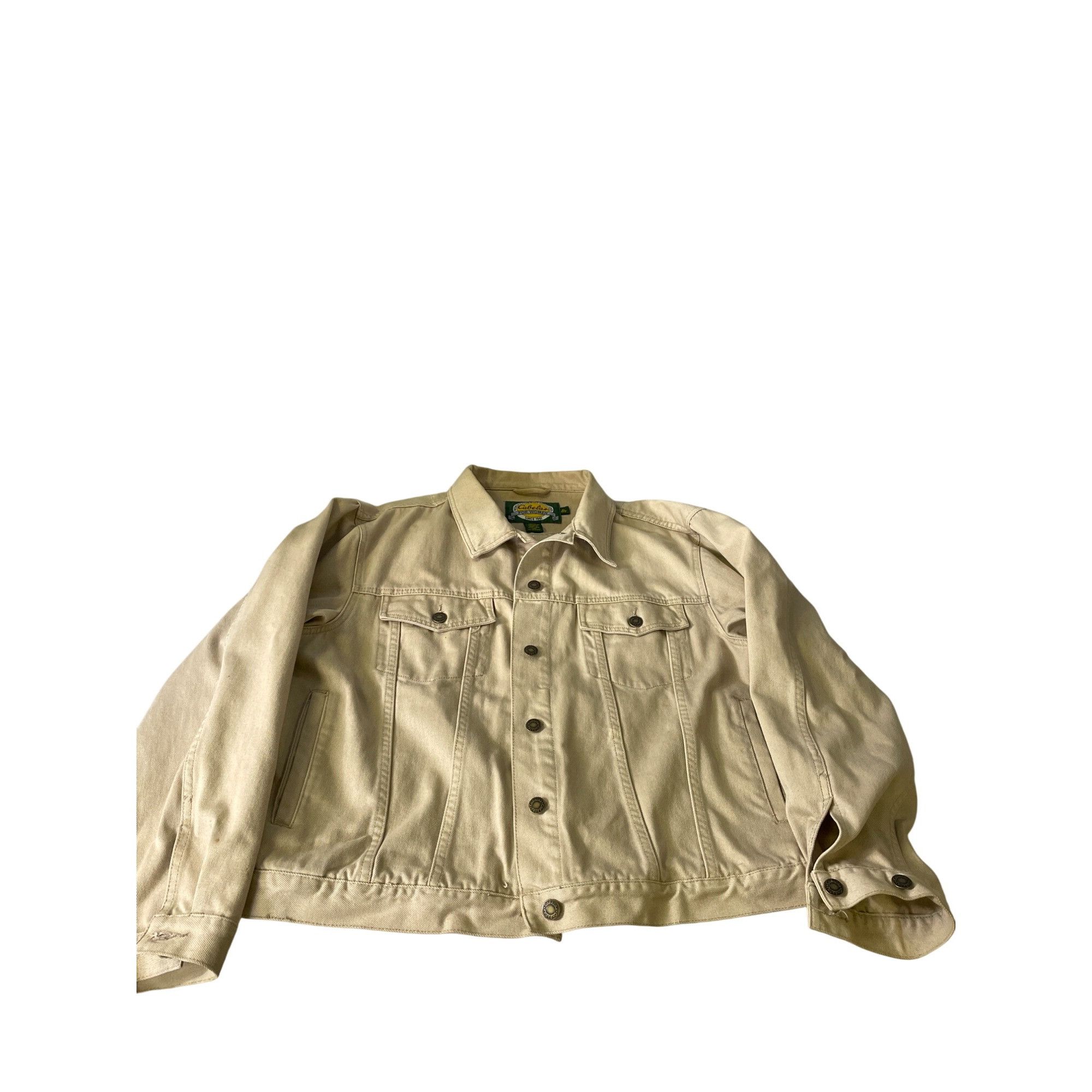 Cabelas Cabelas Womens Beige Denim Jacket Size XL Reg SKU 8699 Size XL / US 12-14 / IT 48-50 - 1 Thumbnail