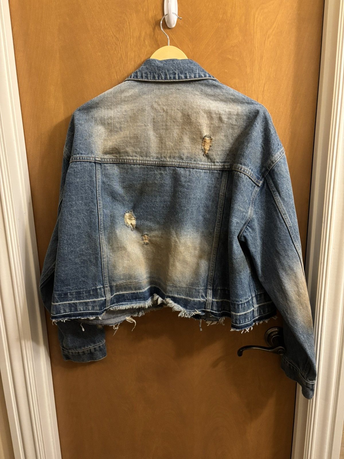 WE11DONE WE11DONE Blue Distressed Denim Jacket Size US XXS / EU 40 - 5 Thumbnail