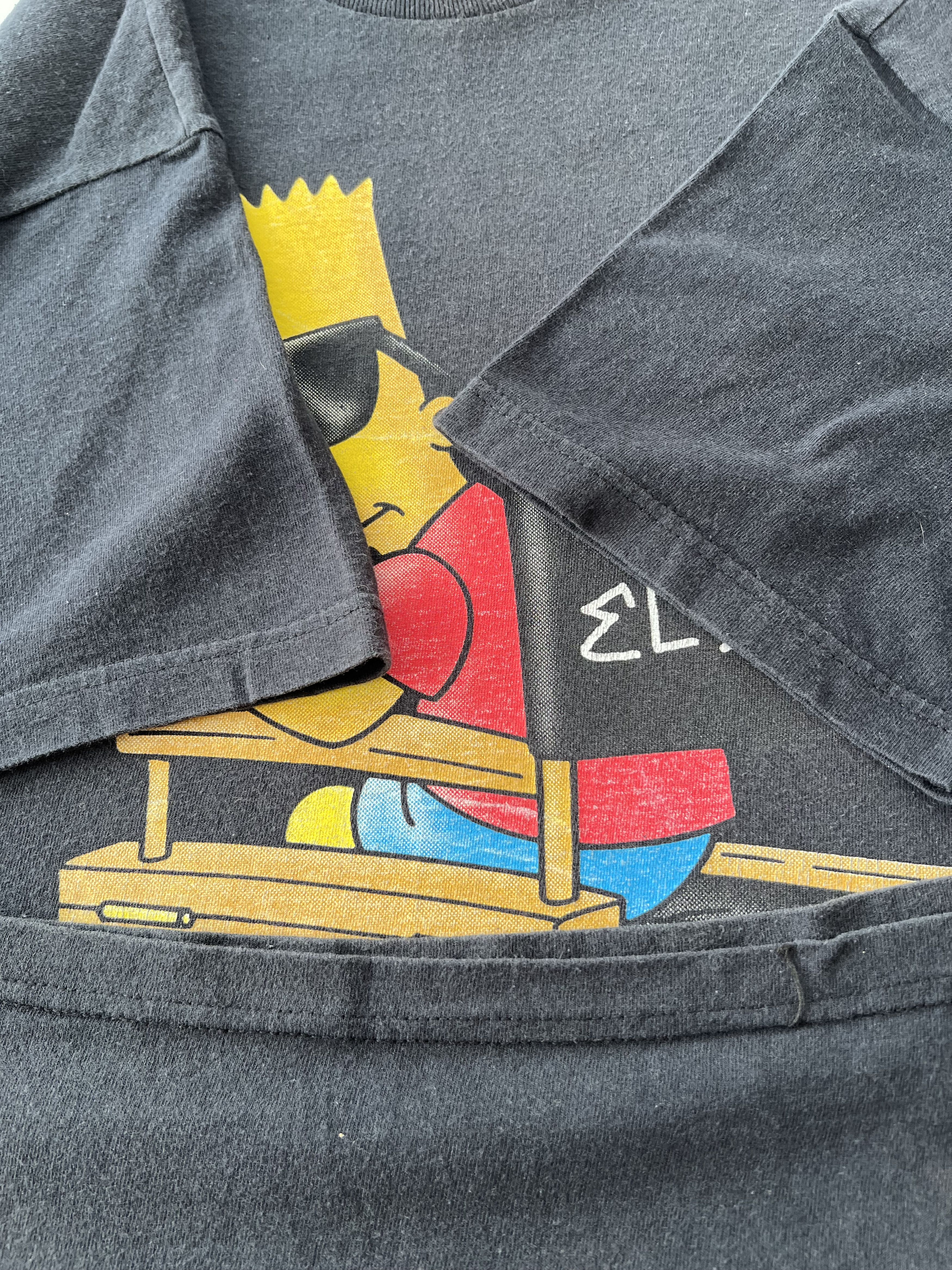 The Simpsons Vintage 1998 The Simpsons Bart Cartoon Black T-shirt Size US M / EU 48-50 / 2 - 10 Thumbnail
