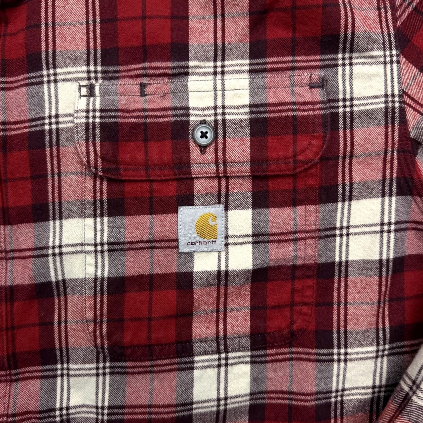 Carhartt Carhartt Flannel Shirt Shacket Mens XL Red Plaid Button Up Workwear Outdoor Size US XL / EU 56 / 4 - 3 Thumbnail