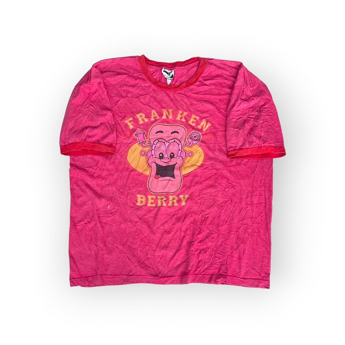 Other Vintage Franken Berry Monster Cereal Ringer Tee - Faded Pink Size US XL / EU 56 / 4 - 1 Thumbnail