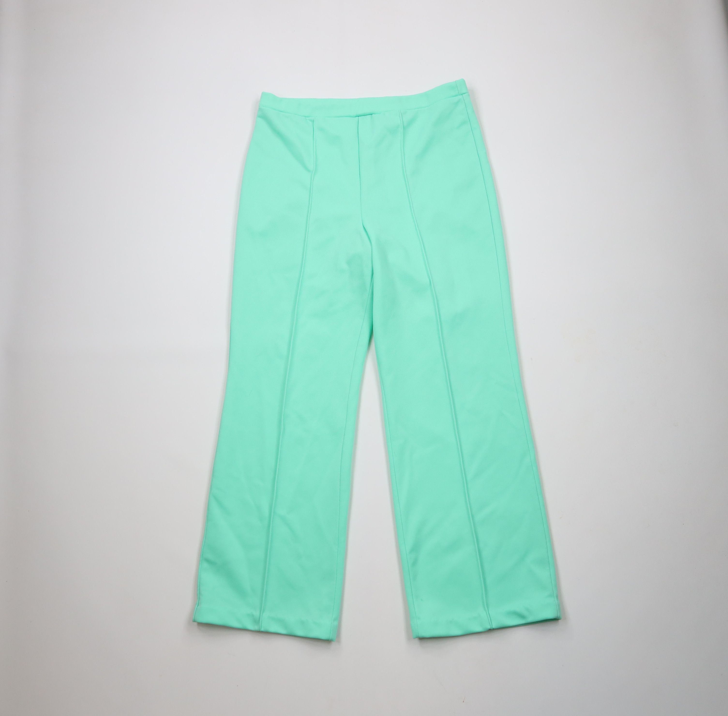 Vintage Vintage 70s Streetwear Bell Bottoms Pants Mint Green USA Size 38" / US 16 / IT 52 - 1 Thumbnail