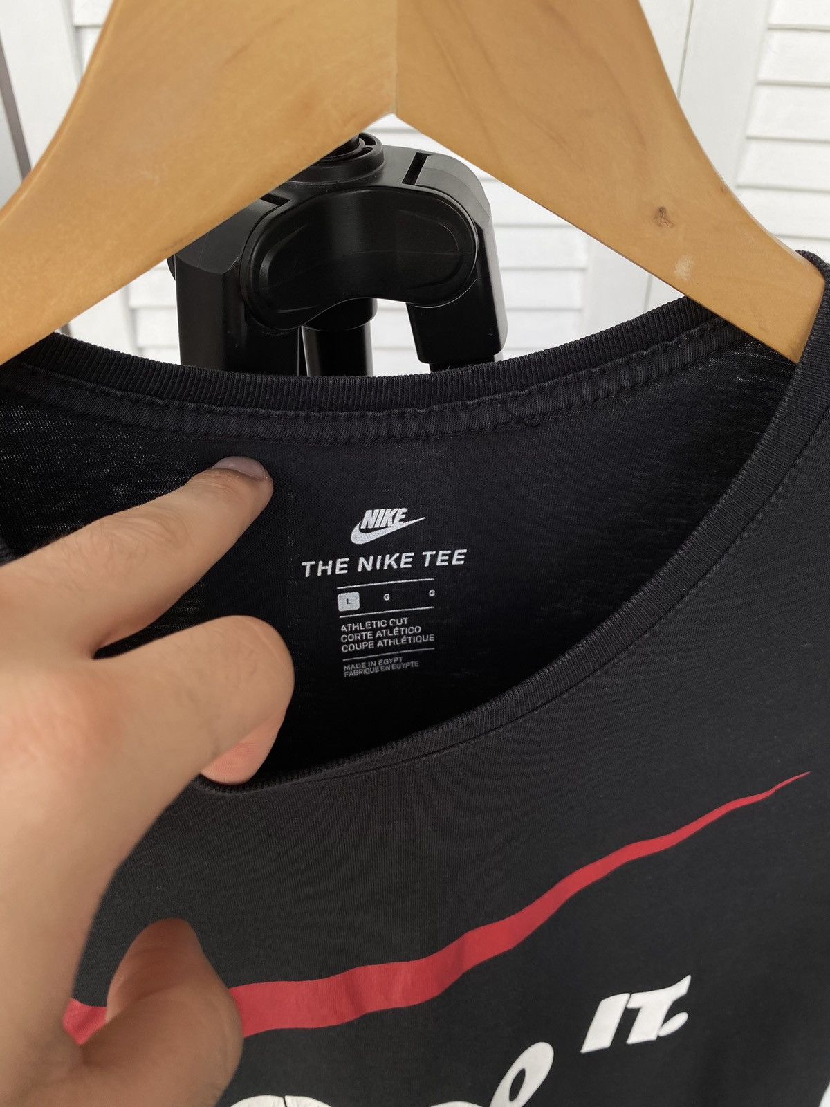 Nike × Vintage Nike NSW Just Do It Swoosh Logo Tee Shirt Retro Size US L / EU 52-54 / 3 - 8 Thumbnail