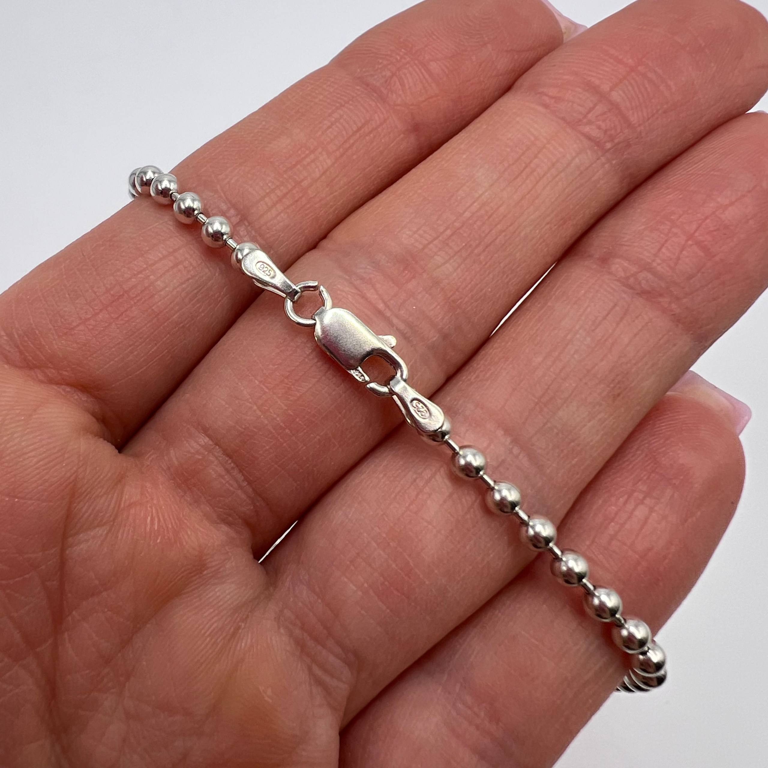 Vintage Vintage Sterling Silver 925 Ball Chain Necklace 58cm 14.2g Size ONE SIZE - 6 Thumbnail