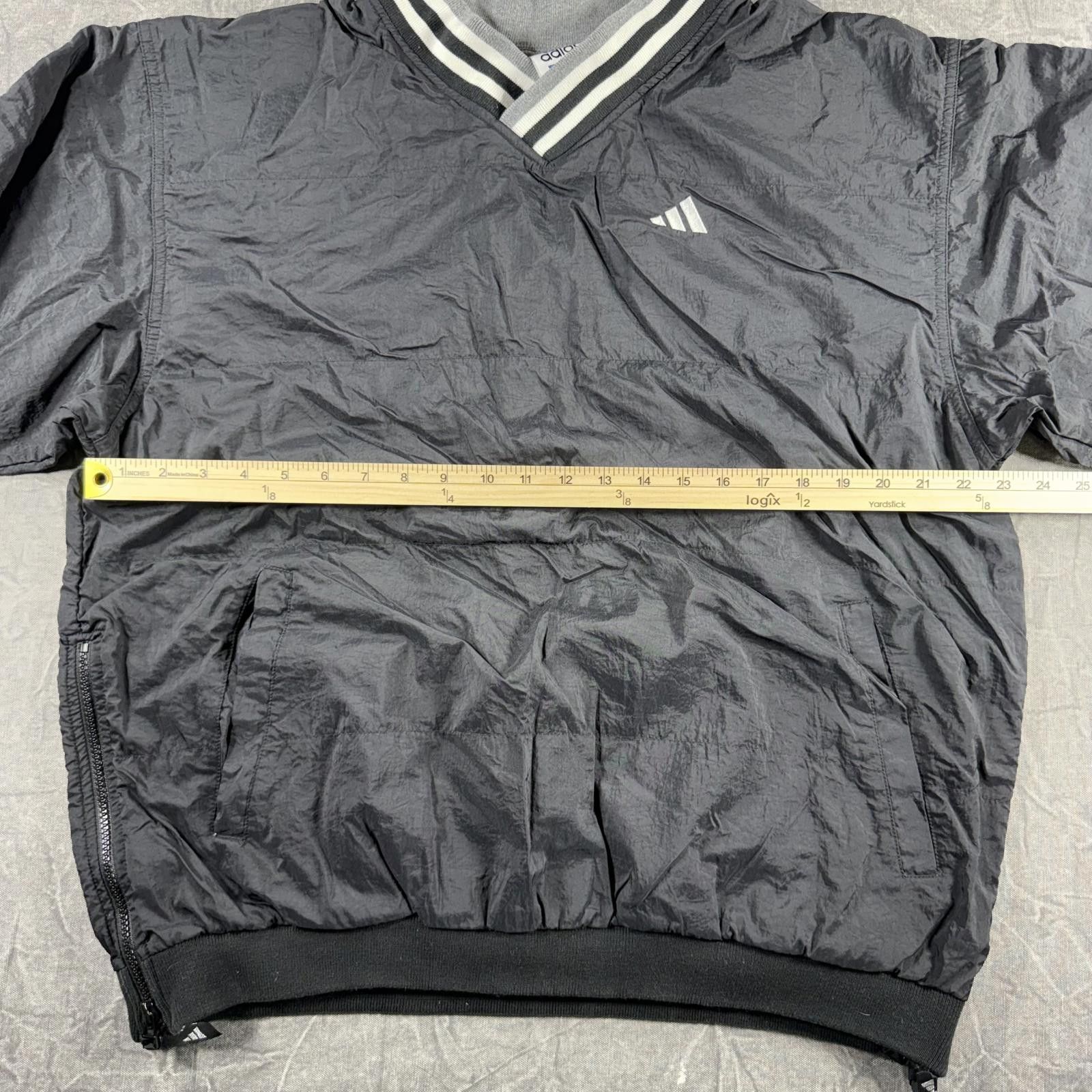 Adidas Adidas Jacket Men's L Black Windbreaker Zipper Pocket VTG Size US L / EU 52-54 / 3 - 6 Thumbnail