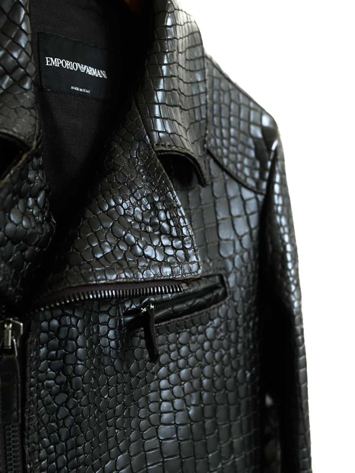 Emporio Armani Emporio Armani Leather Jacket Size US L / EU 52-54 / 3 - 5 Thumbnail