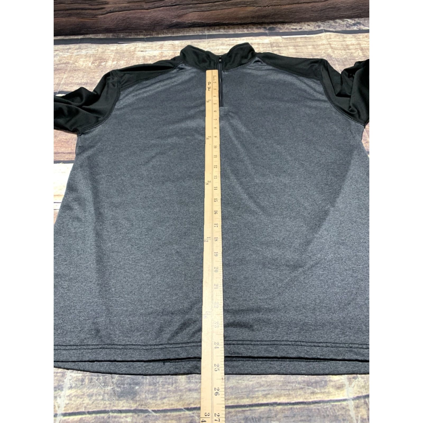Vintage Badger Sport 1/4 Zip Pullover Shirt Mens Large Black Gray Active Lightweight Shirt Size US L / EU 52-54 / 3 - 7 Thumbnail