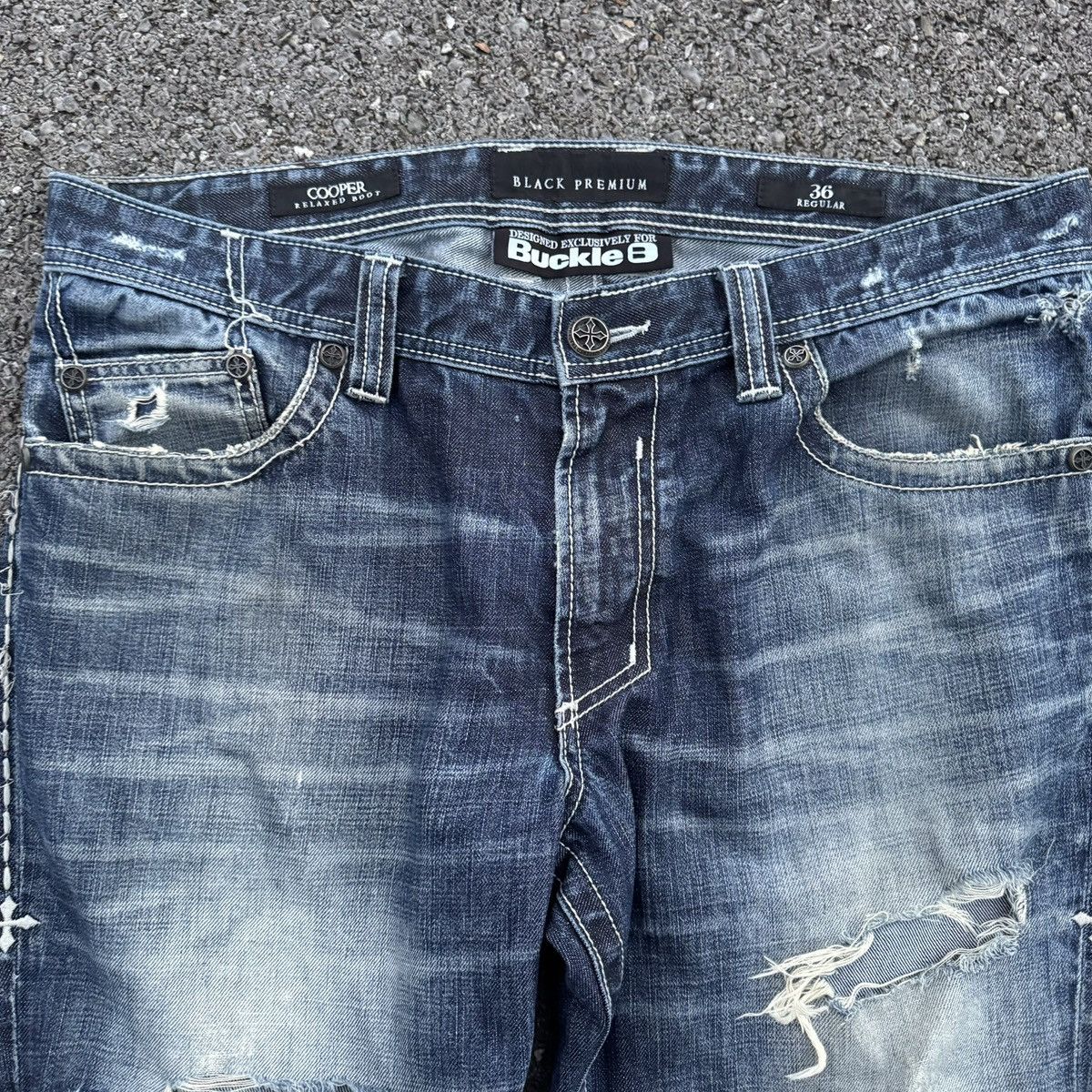 Affliction vintage distressed affliction bootcut jeans Size US 36 / EU 52 - 4 Thumbnail