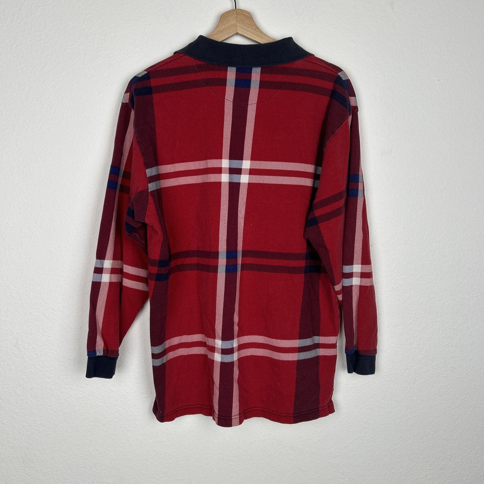 Ralph Lauren Ralph Lauren Vintage Red Plaid Rugby Polo Logo Crest Shirt L Size US L / EU 52-54 / 3 - 2 Thumbnail