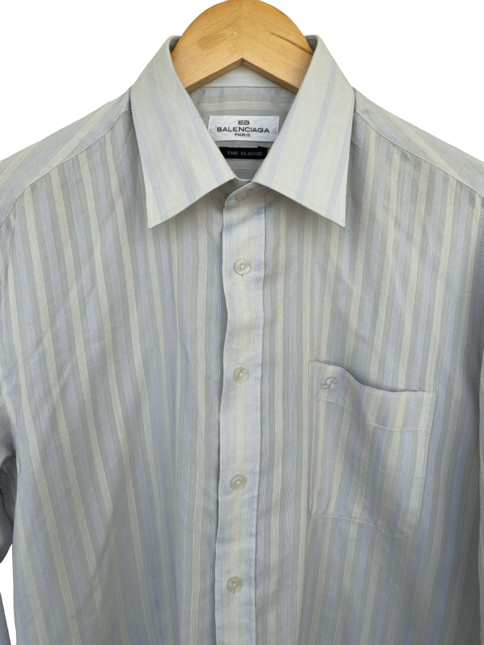 Balenciaga Balenciaga Tricolour Striped Button Up Shirt Size US L / EU 52-54 / 3 - 3 Thumbnail
