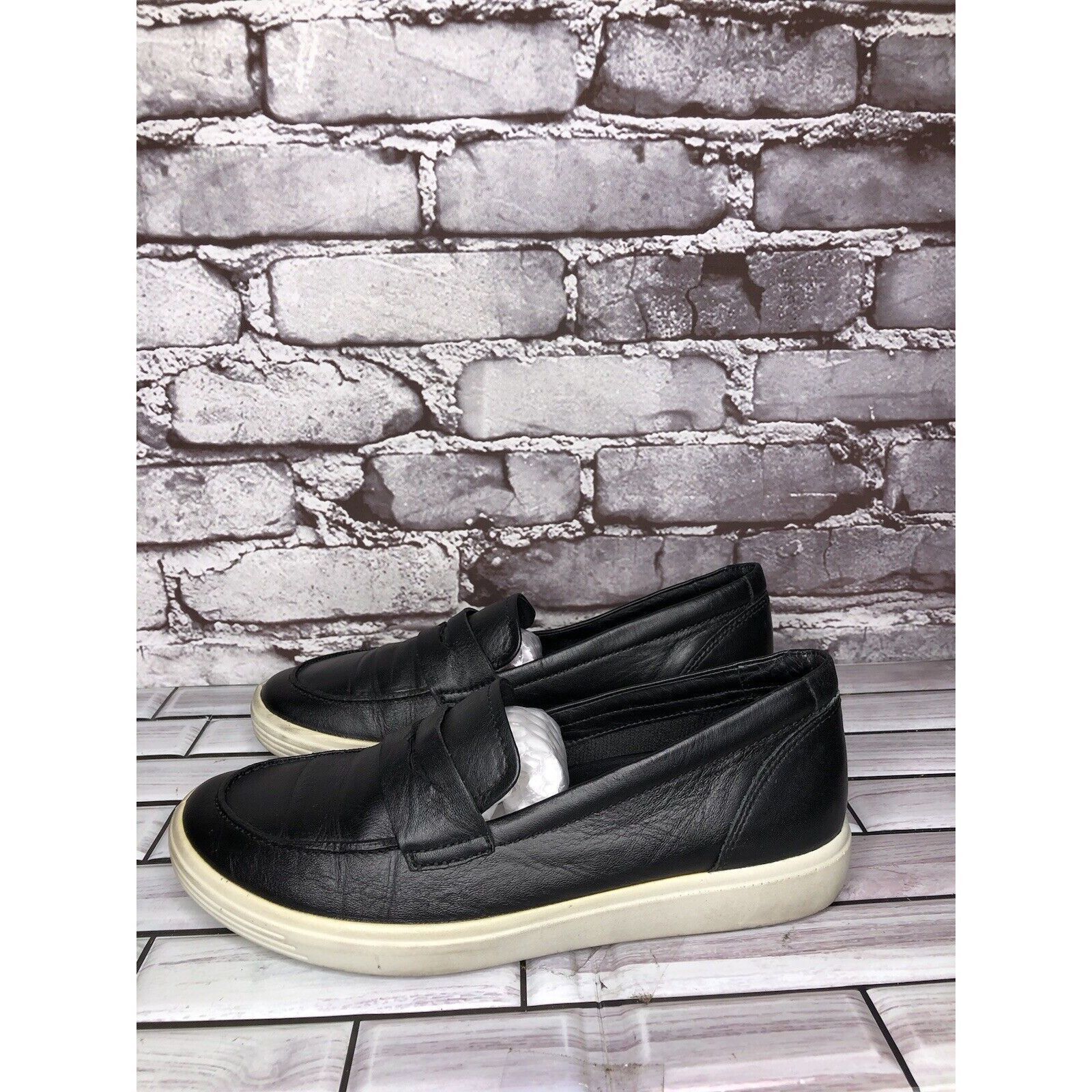 Ecco Ecco Black Leather Penny Loafers Casual Slip On Shoes Women’ Size US 7.5 / IT 37.5 - 5 Thumbnail