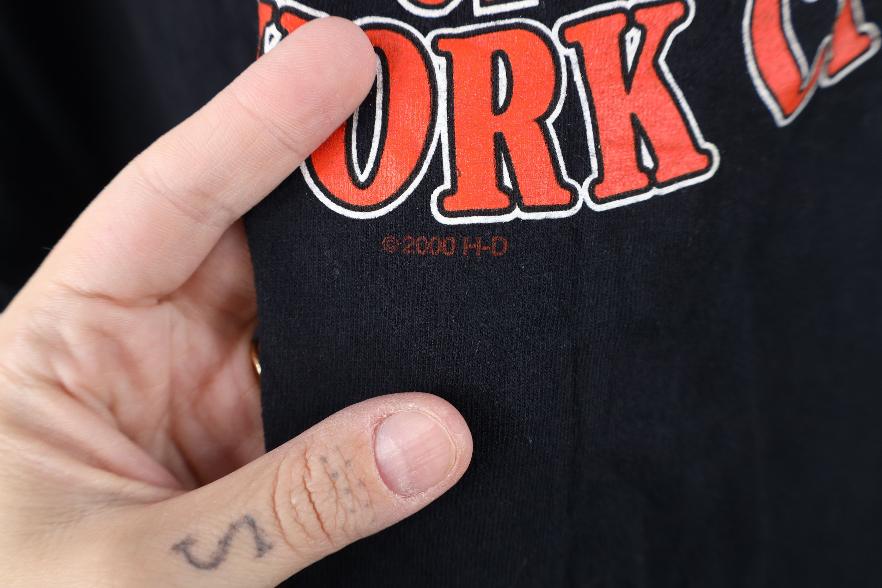 Harley Davidson Vintage Y2K 2000 Harley Davidson Logo New York T-Shirt USA Size US XXL / EU 58 / 5 - 12 Thumbnail