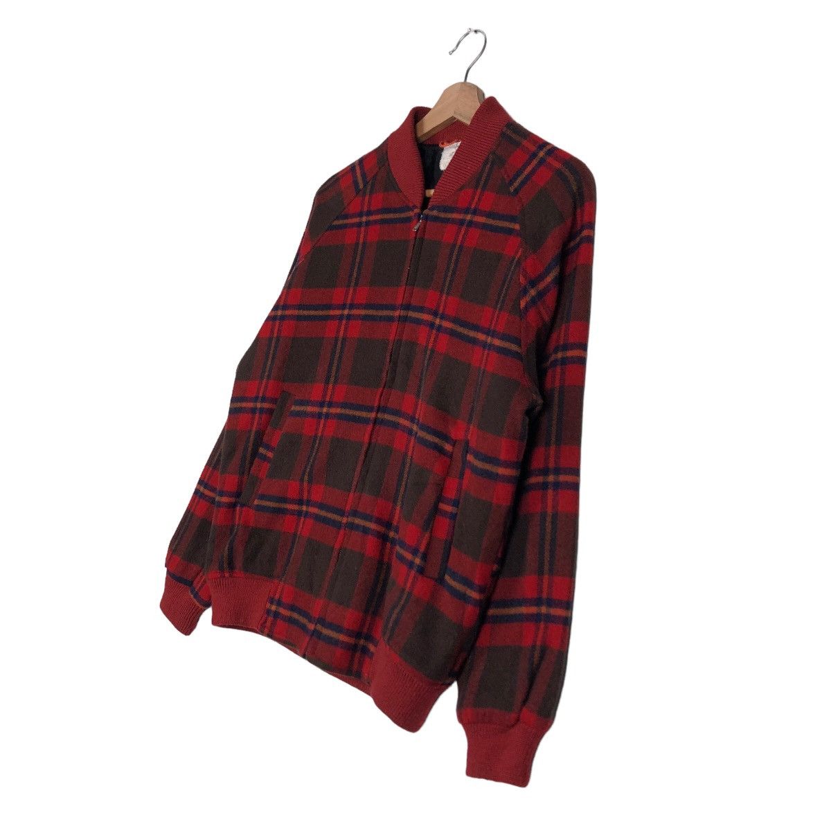 Japanese Brand 🔥Punk Design Tartan Check Bomber Jacket Wool Issey Miyake Size US L / EU 52-54 / 3 - 2 Thumbnail