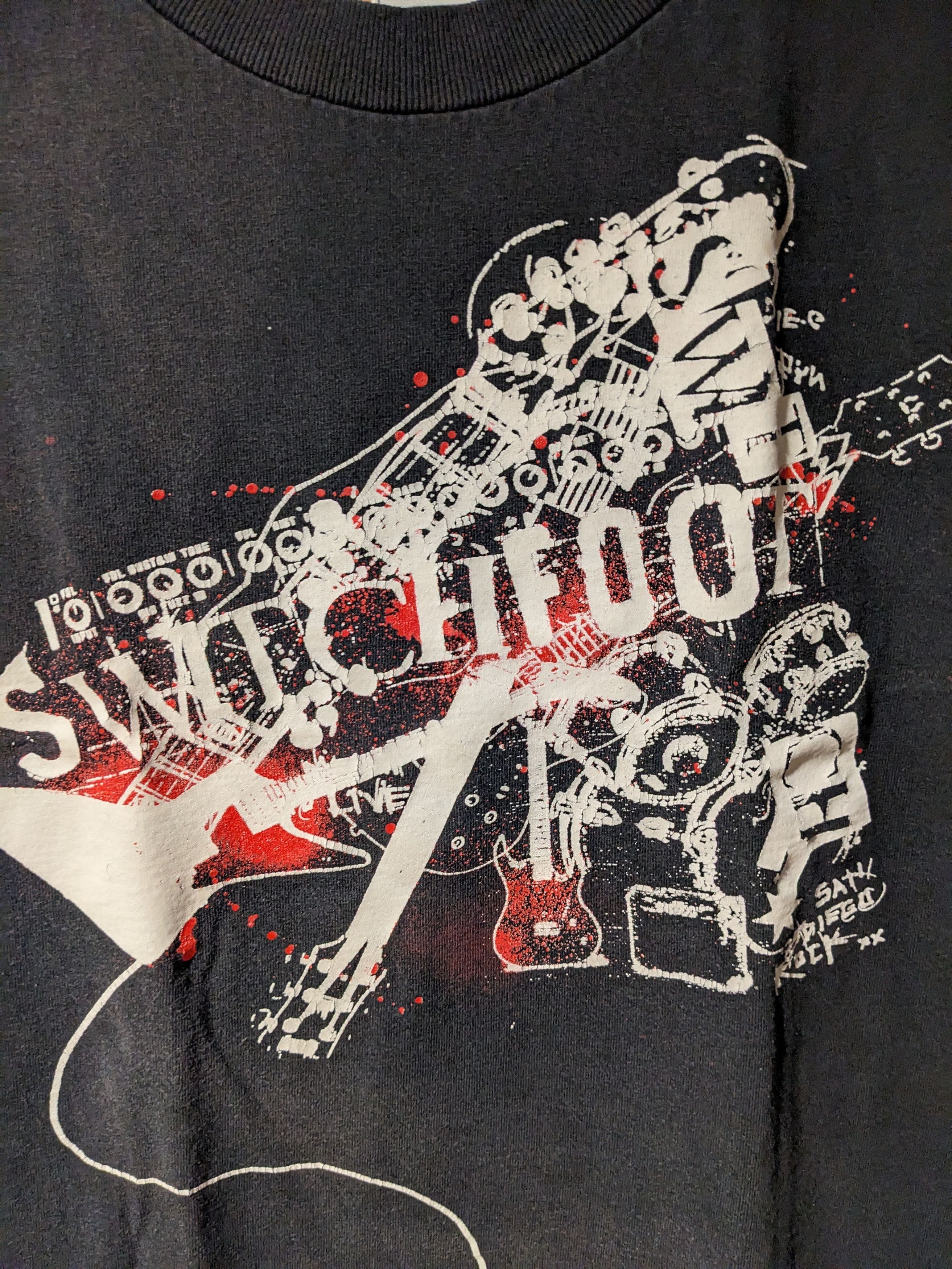 Hot Topic × Vintage Vintage Y2K SwitchFoot Band Tour Music Black Large T-Shirt Size US L / EU 52-54 / 3 - 2 Thumbnail