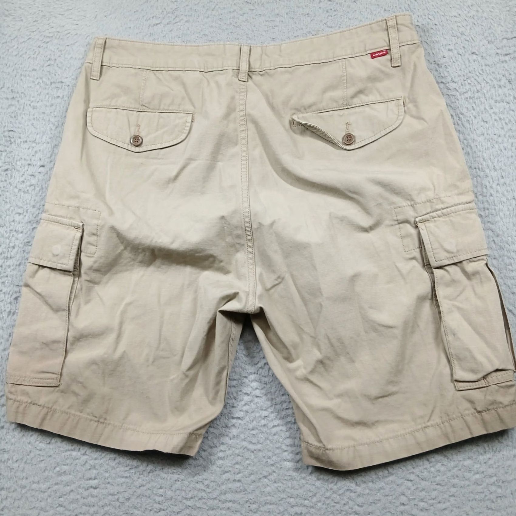 Levi's Levi'S Shorts Mens 34 Beige Cargo Tan Khaki Cotton Chino Utility Pockets Casual Size US 34 / EU 50 - 3 Thumbnail