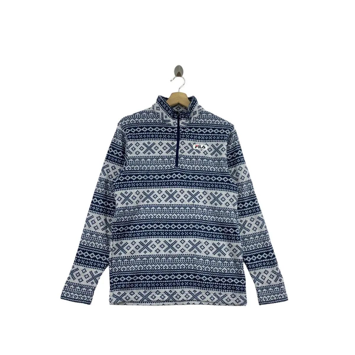Fila FILA Navajo Aztec Native Design Half Zipper Knitwear Fleece Size US M / EU 48-50 / 2 - 1 Thumbnail