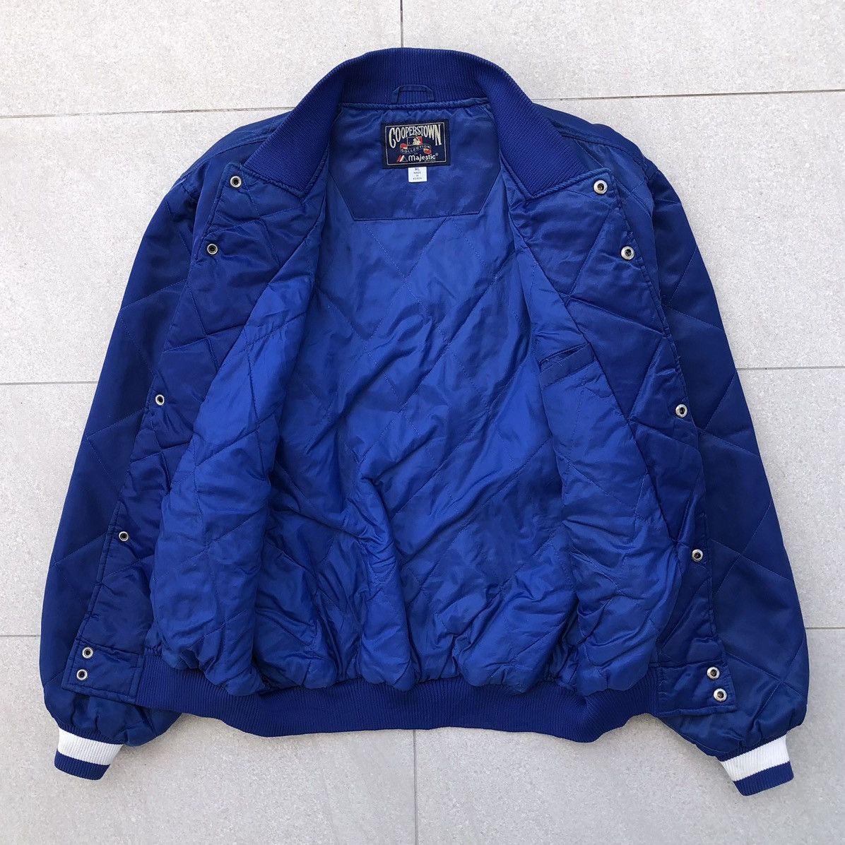 Cooperstown Collection VTG Brooklyn Cooperstown by Majestic Quilted Bomber Jacket Size US XL / EU 56 / 4 - 16 Thumbnail