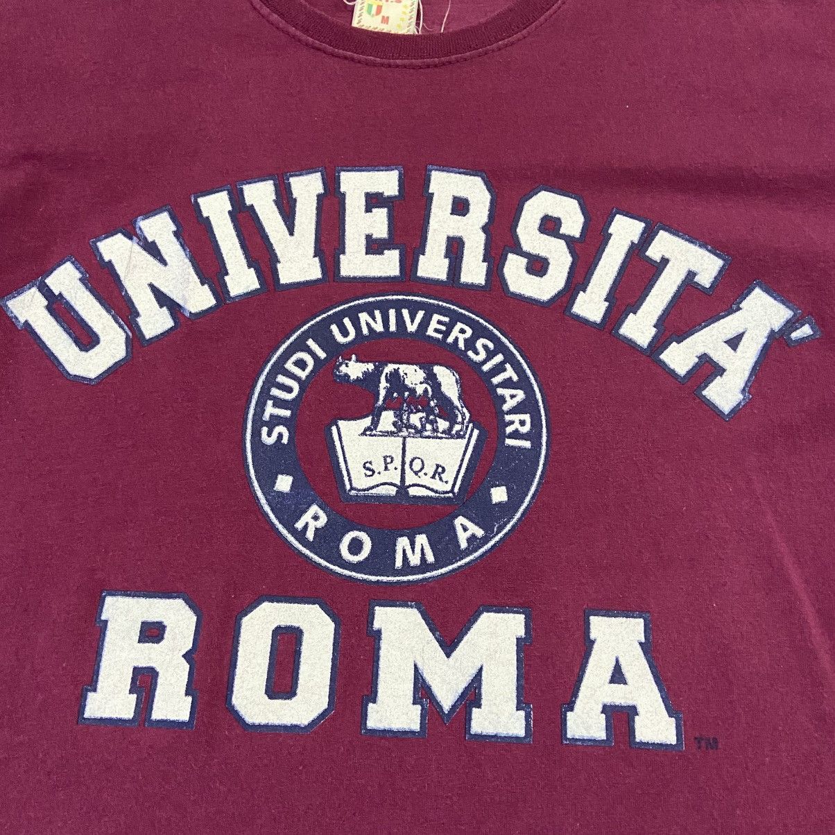 Vintage Rare Vtg 90s Made In Italy UNIVERSITA ROMA Collegiate Size US M / EU 48-50 / 2 - 5 Thumbnail