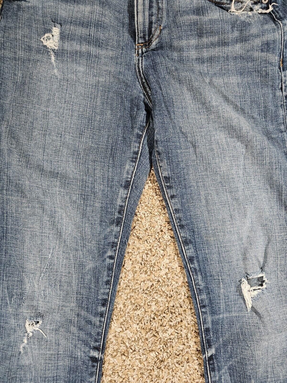 Banana Republic Banana Republic Jeans Womens 26 Boyfriend Blue Distressed Size 26" / US 2 / IT 38 - 2 Thumbnail
