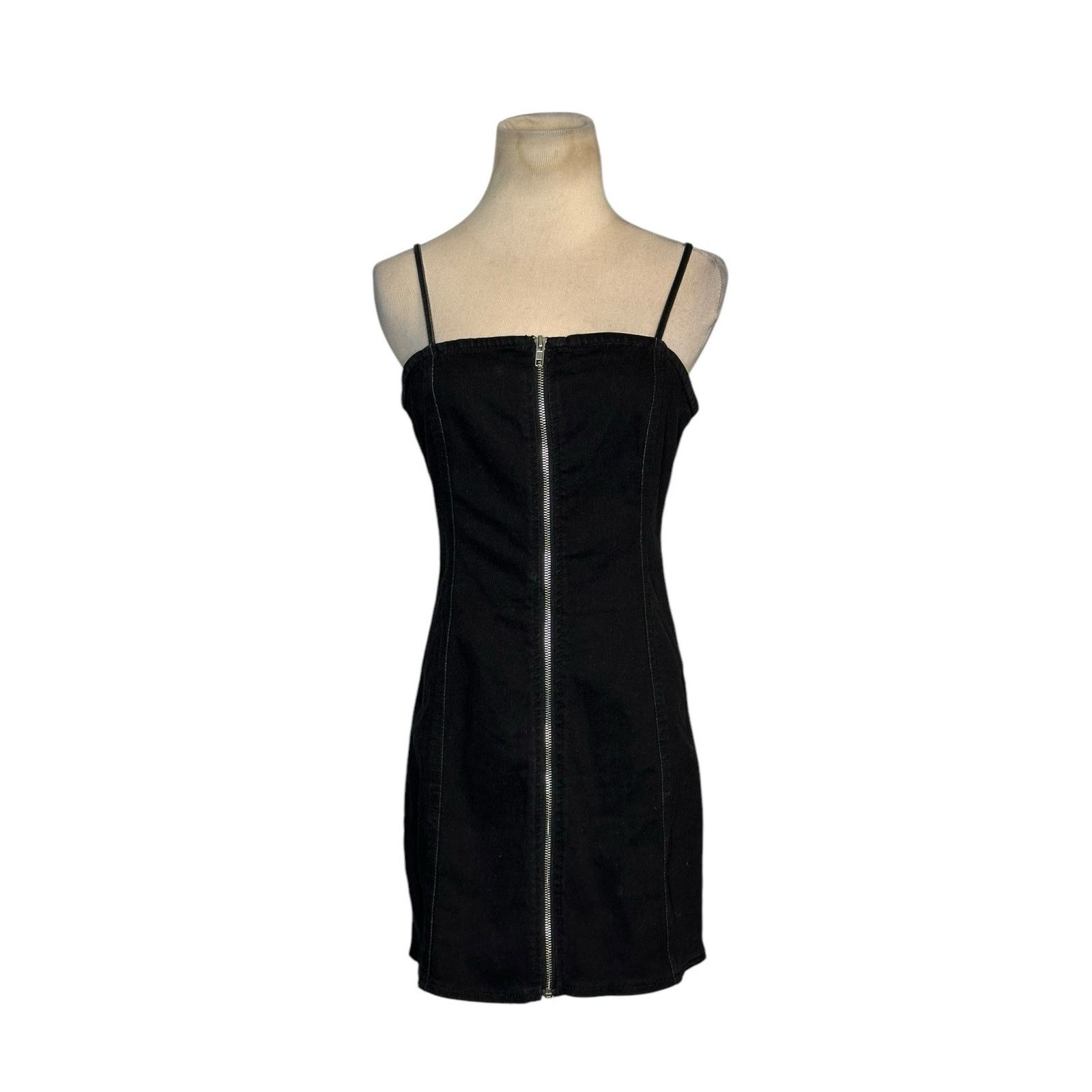 Forever 21 FOREVER 21 black zippered bodycon mini dress size Medium Size M / US 6-8 / IT 42-44 - 1 Thumbnail