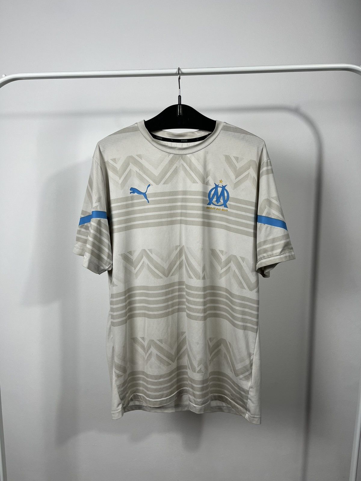 Puma Puma Olympique Marseille DryCell Jersey Beige Blue Size L Size US L / EU 52-54 / 3 - 1 Thumbnail