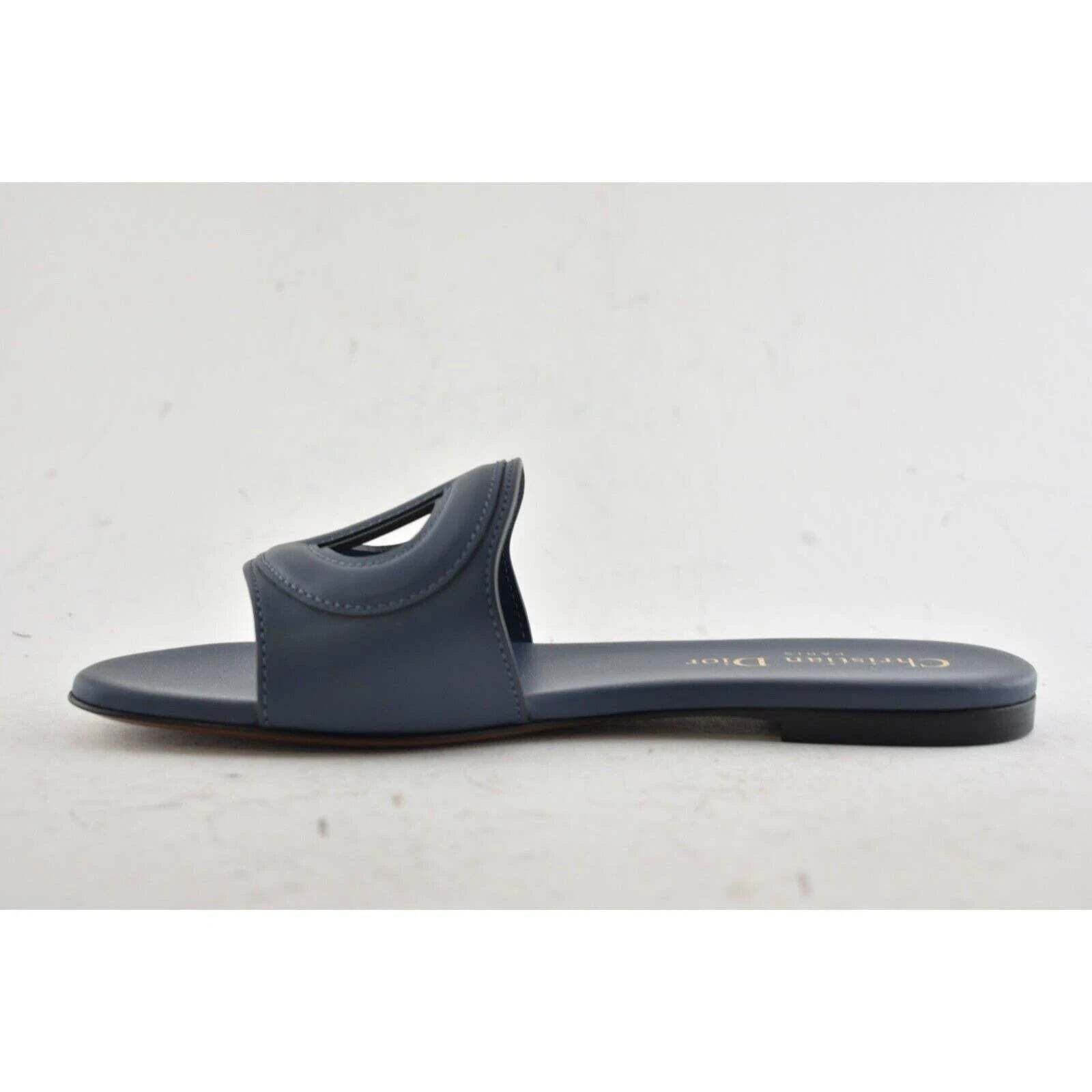 Dior Christian Dior Leather Club Logo Slide Mule Flat Sandal 35 Size US 5 / IT 35 - 9 Thumbnail