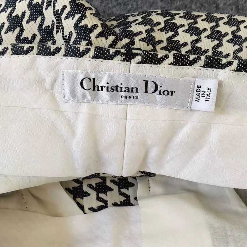 Dior Dior dior houndstooth patterned long pants-2507 Size US 32 / EU 48 - 3 Thumbnail