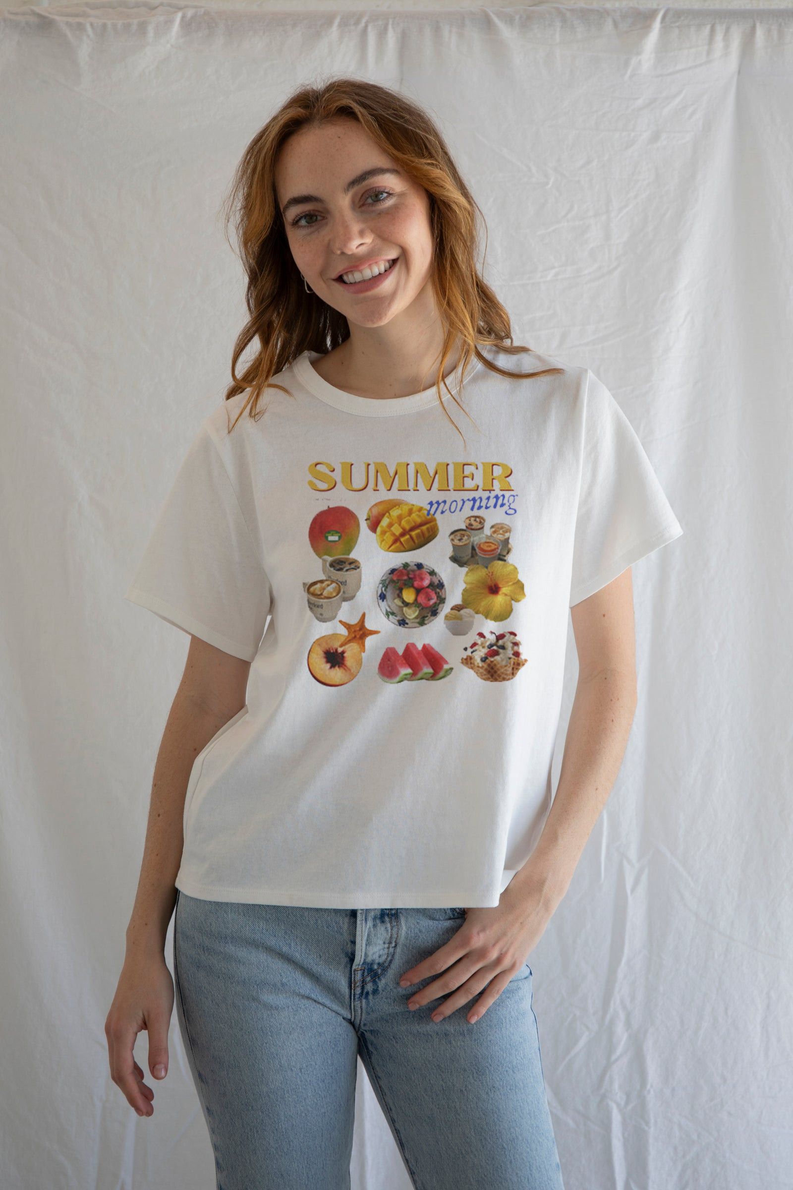 Vintage Summer Morning T-Shirt – Aesthetic Sunrise Graphic Tee Size S / US 4 / IT 40 - 1 Thumbnail