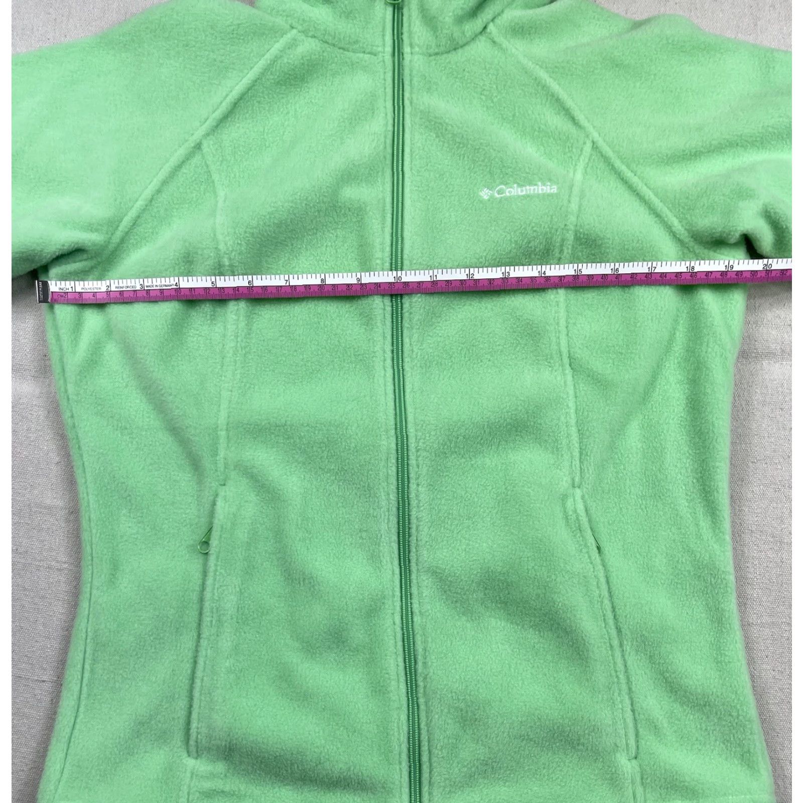 Vintage Columbia Women’s Jacket Fleece Full Zip Green Sz Small Regular Fit Pockets Logo Embroidered 100% Polyester Size S / US 4 / IT 40 - 4 Thumbnail