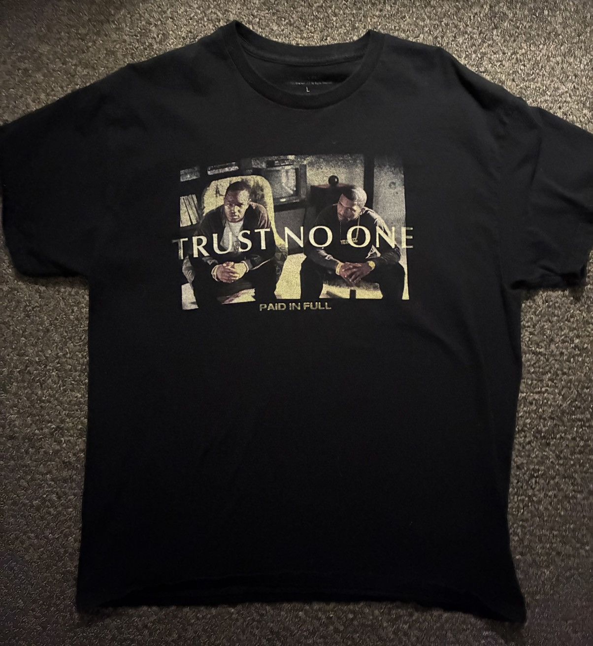 Fashion Nova × Vintage Paid In Full - Trust No One Graphic Tee Fashion Nova Mens Size US L / EU 52-54 / 3 - 1 Thumbnail