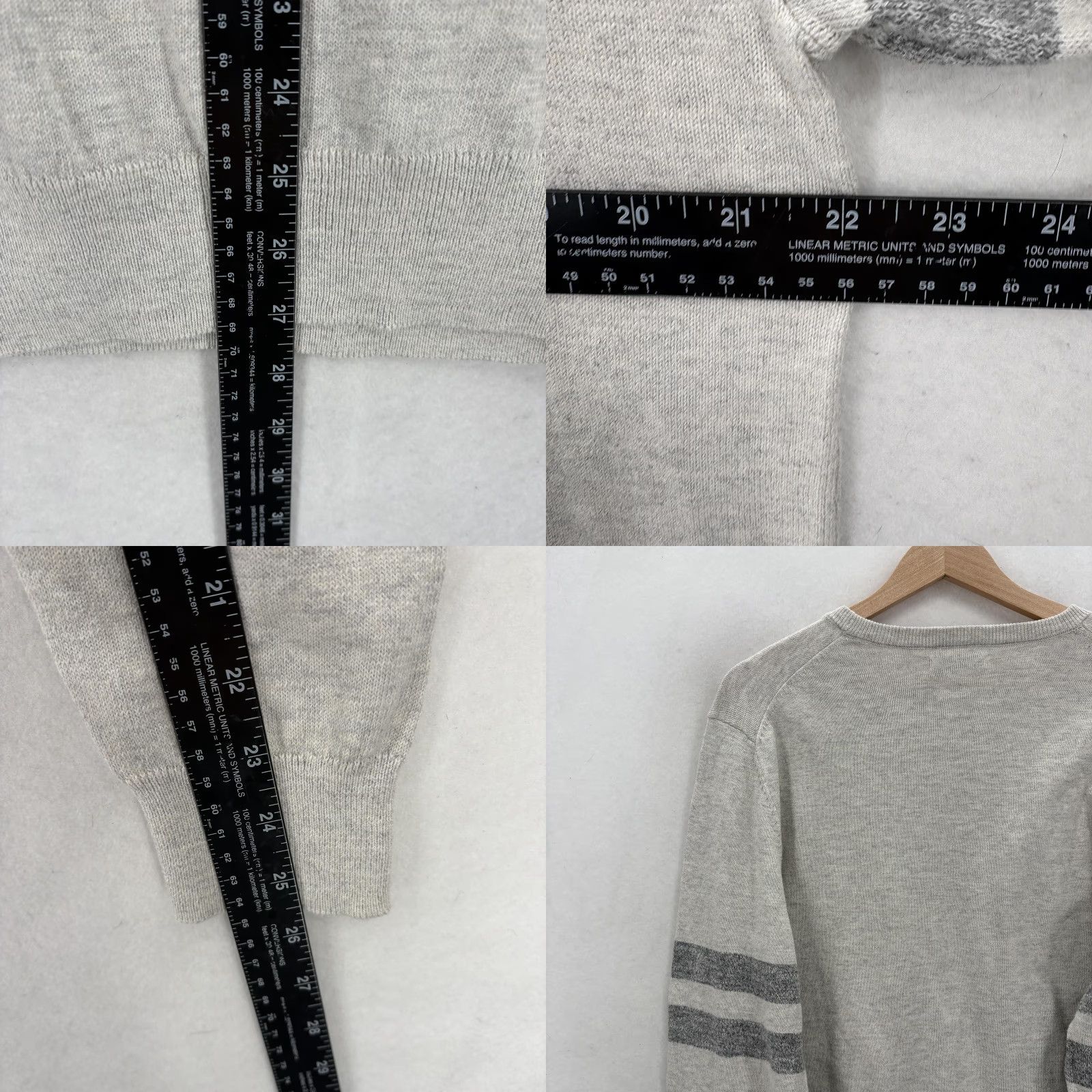 Vintage Sonoma Sweater Mens Large Gray Striped Crewneck Knit Pullover NWT Preppy Classic Casual Knitwear Size US L / EU 52-54 / 3 - 8 Thumbnail
