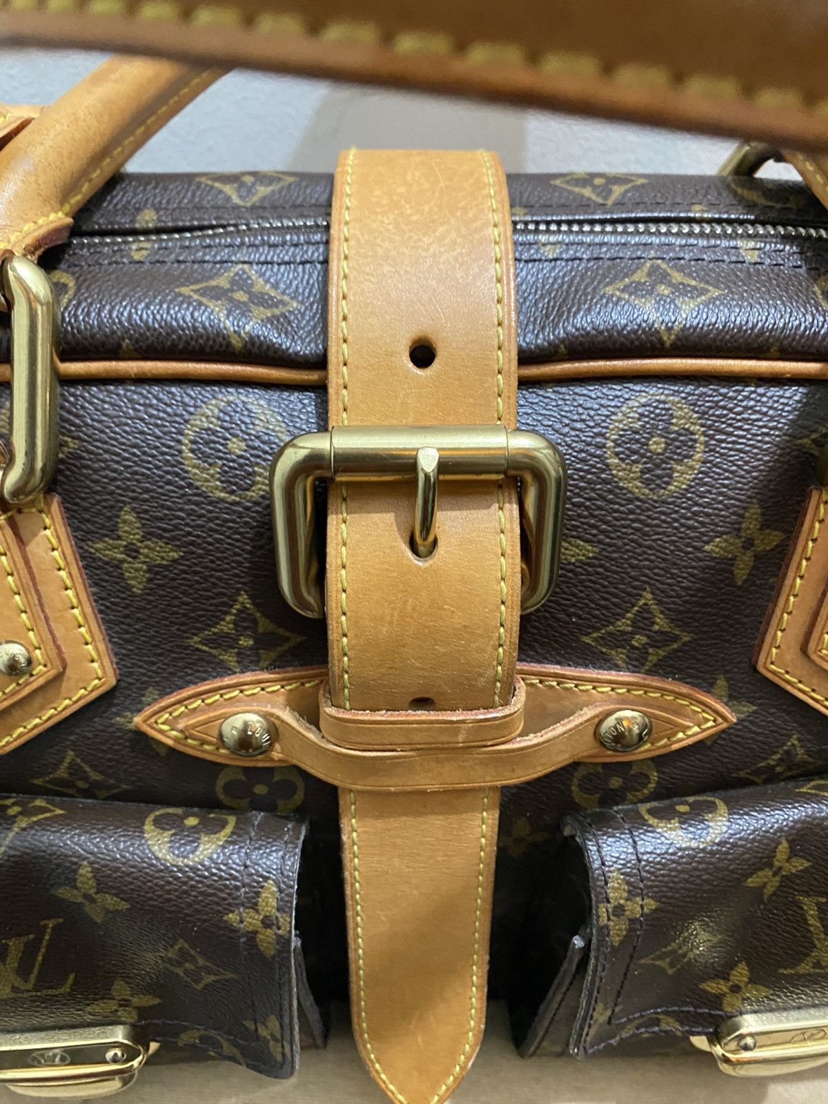 Louis Vuitton LOUIS VUITTON MANHATTAN LEATHER HANDBAG Size ONE SIZE - 4 Thumbnail