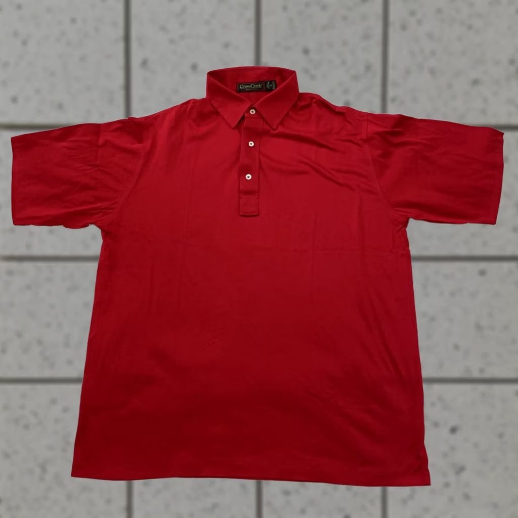 Vintage CROSS CREEK Red Polo Shirt Men L Vintage 90s Classic Preppy Golf Retro Shirt Size US L / EU 52-54 / 3 - 1 Thumbnail