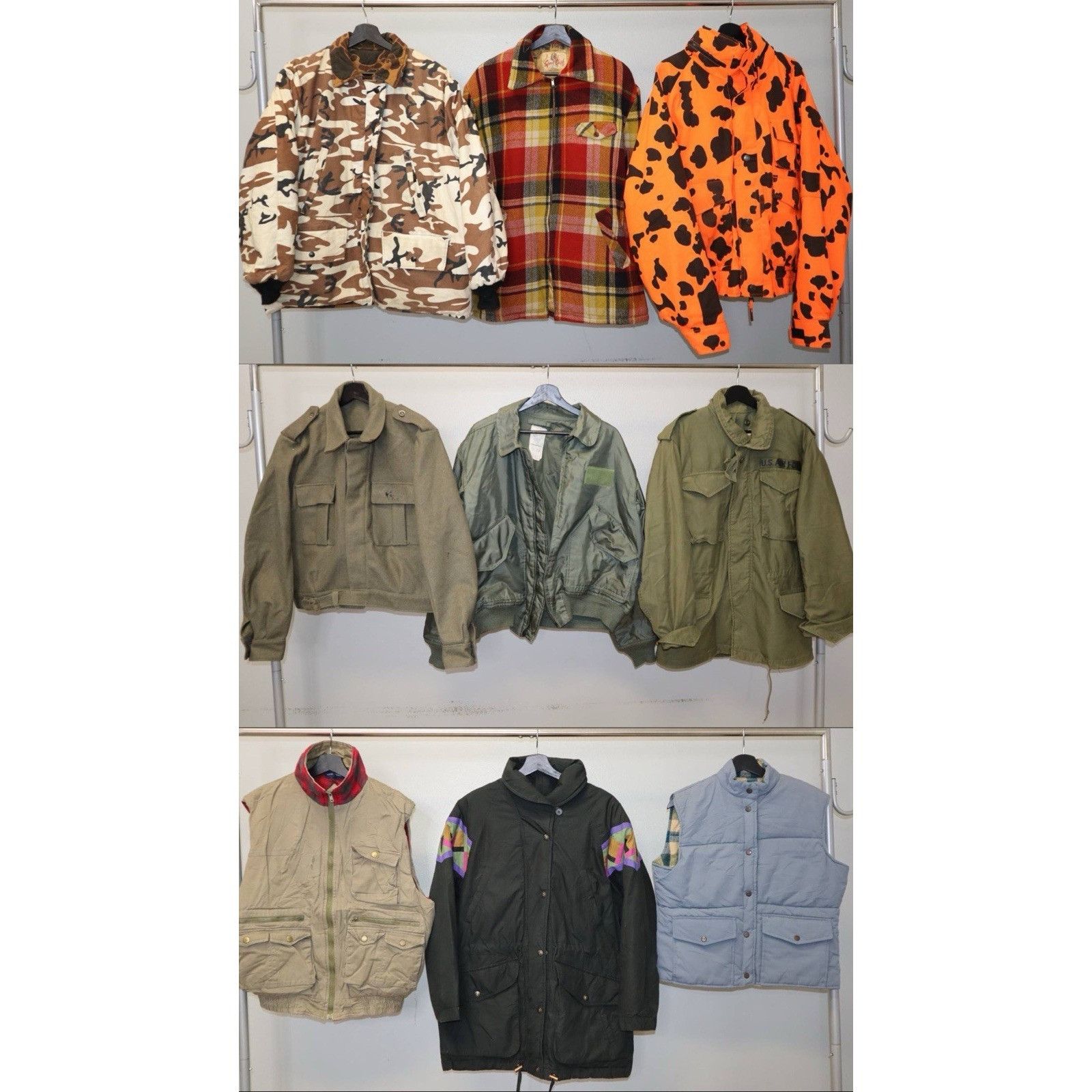 Vintage Vintage Hunting & Army Jacket Lot (9) Camo Field Reversible Size US XL / EU 56 / 4 - 1 Thumbnail